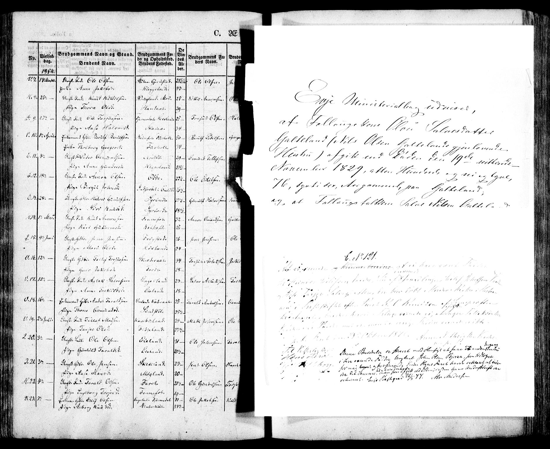 Evje sokneprestkontor, SAK/1111-0008/F/Fa/Faa/L0005: Parish register (official) no. A 5, 1843-1865, p. 307