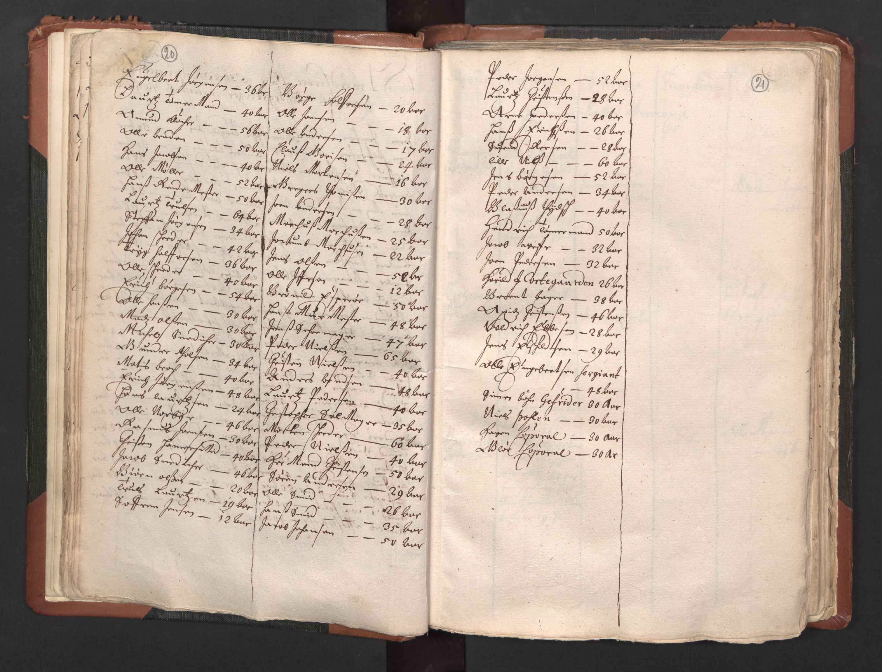 RA, Bailiff's Census 1664-1666, no. 1: Modern Østfold county, 1664, p. 20-21