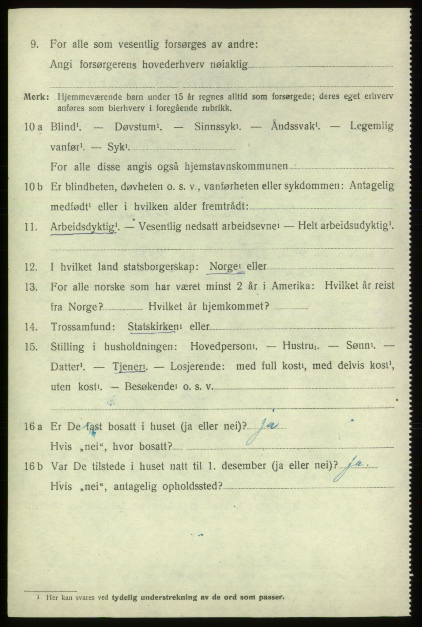 SAB, 1920 census for Stord, 1920, p. 2366