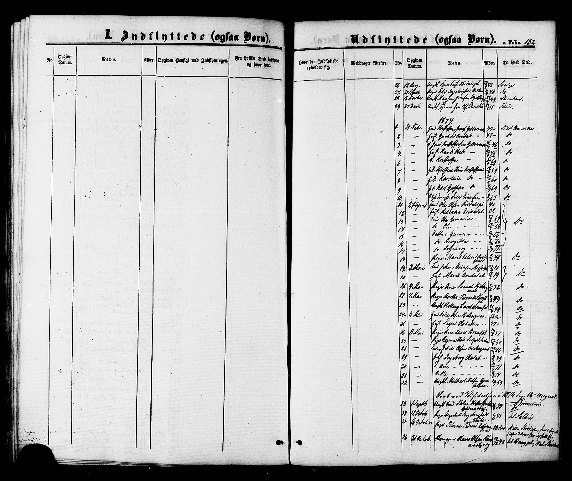Ministerialprotokoller, klokkerbøker og fødselsregistre - Nord-Trøndelag, SAT/A-1458/703/L0029: Parish register (official) no. 703A02, 1863-1879, p. 182