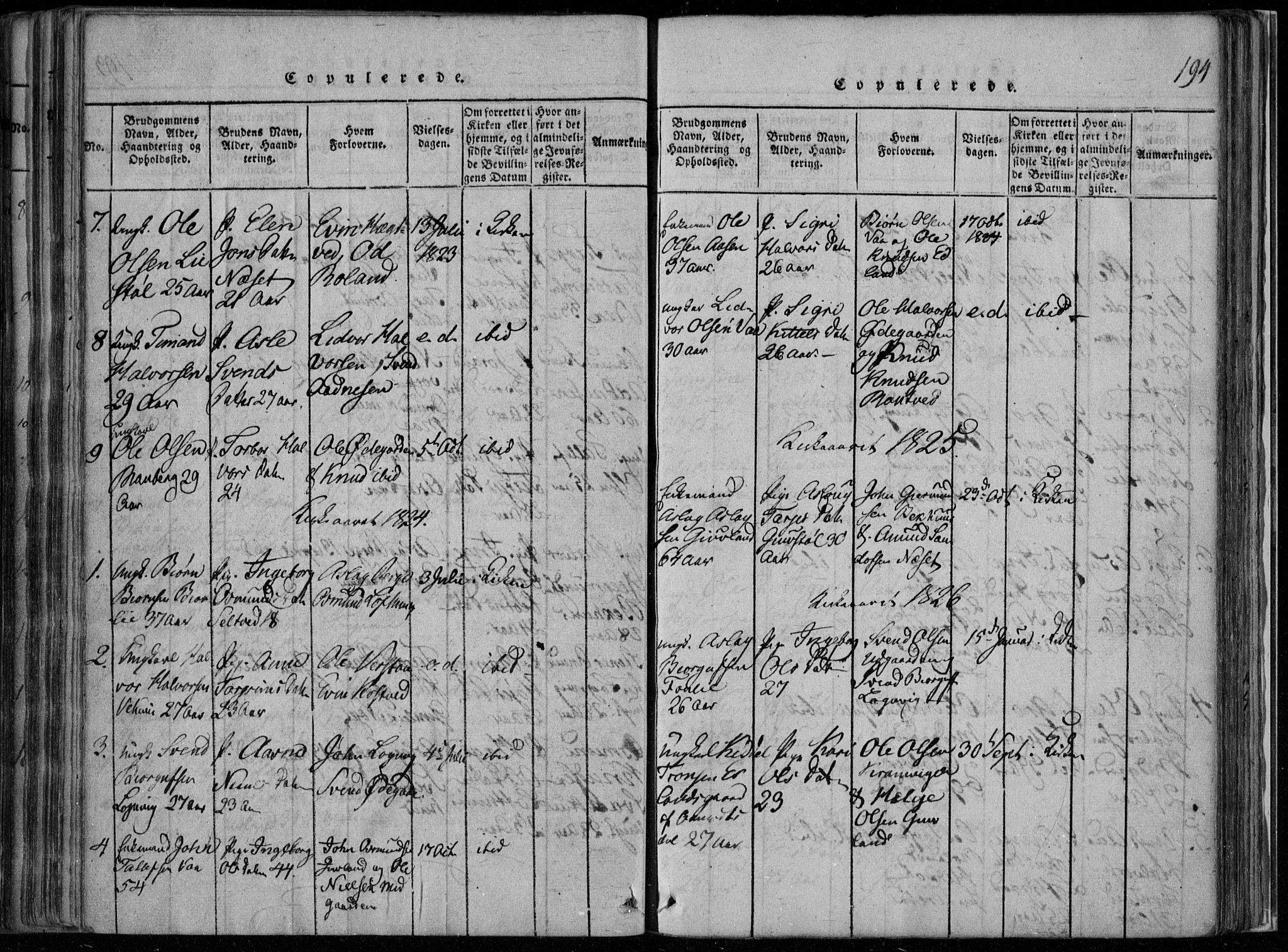Rauland kirkebøker, SAKO/A-292/F/Fa/L0001: Parish register (official) no. 1, 1814-1859, p. 194