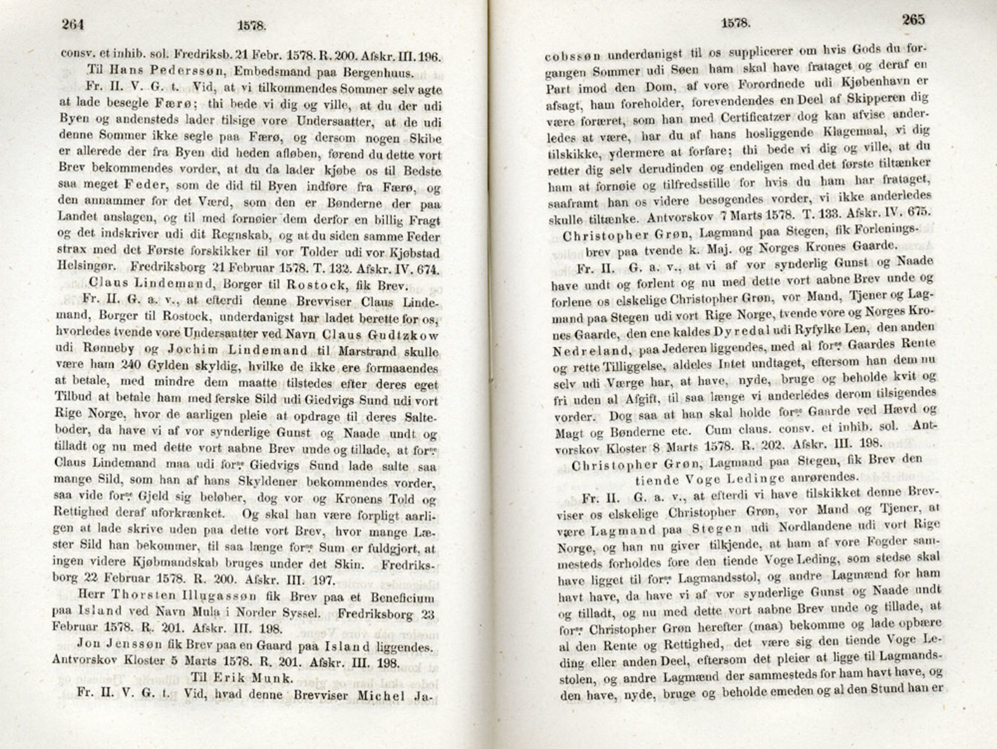 Publikasjoner utgitt av Det Norske Historiske Kildeskriftfond, PUBL/-/-/-: Norske Rigs-Registranter, bind 2, 1572-1588, p. 264-265