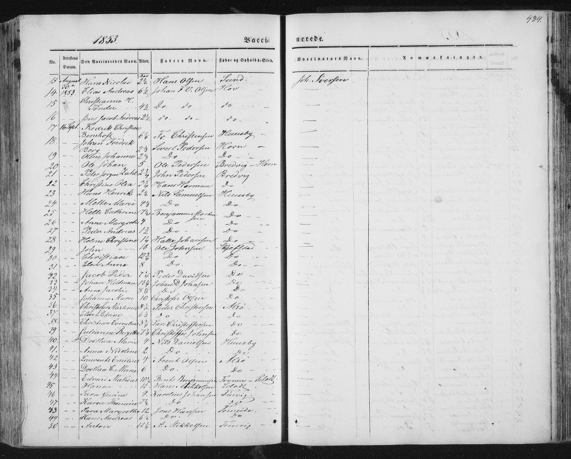 Ministerialprotokoller, klokkerbøker og fødselsregistre - Nordland, AV/SAT-A-1459/838/L0549: Parish register (official) no. 838A07, 1840-1854, p. 484