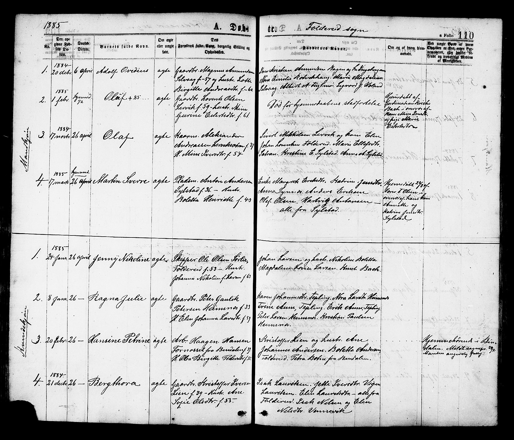 Ministerialprotokoller, klokkerbøker og fødselsregistre - Nord-Trøndelag, AV/SAT-A-1458/780/L0642: Parish register (official) no. 780A07 /2, 1878-1885, p. 110