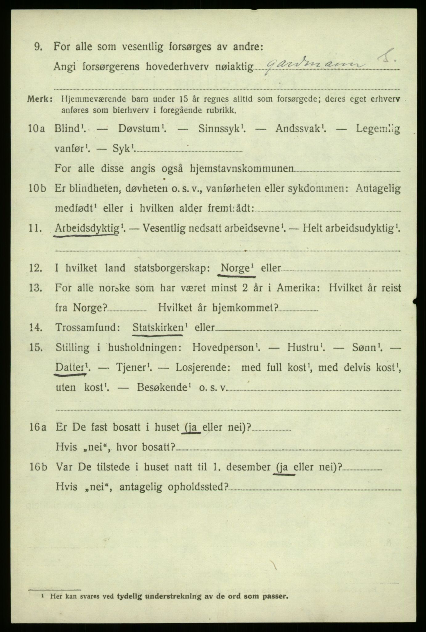 SAB, 1920 census for Sogndal, 1920, p. 2944