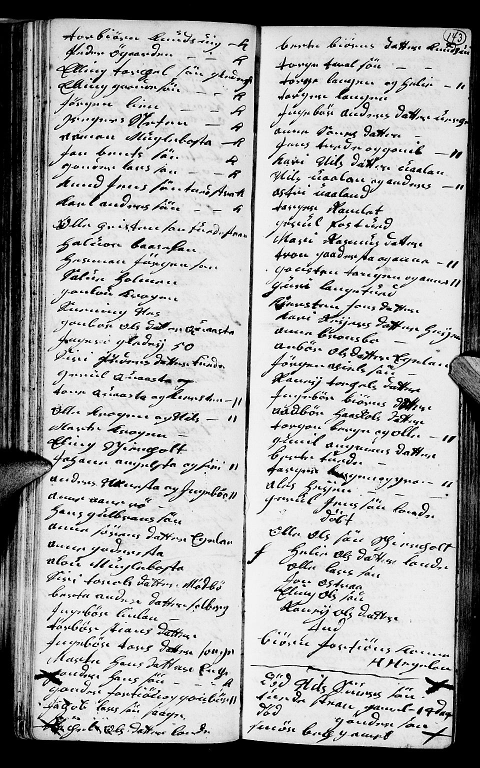 Holt sokneprestkontor, SAK/1111-0021/F/Fb/L0004: Parish register (copy) no. B 4, 1730-1746, p. 143