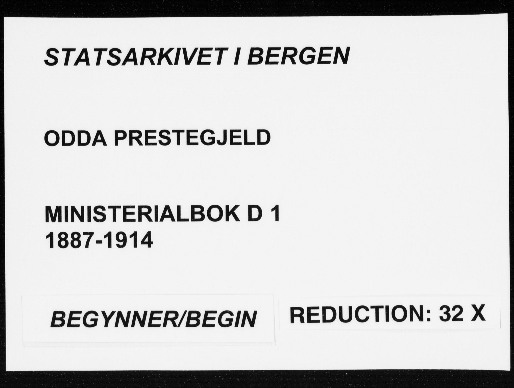 Odda Sokneprestembete, AV/SAB-A-77201/H/Haa: Parish register (official) no. D 1, 1887-1914