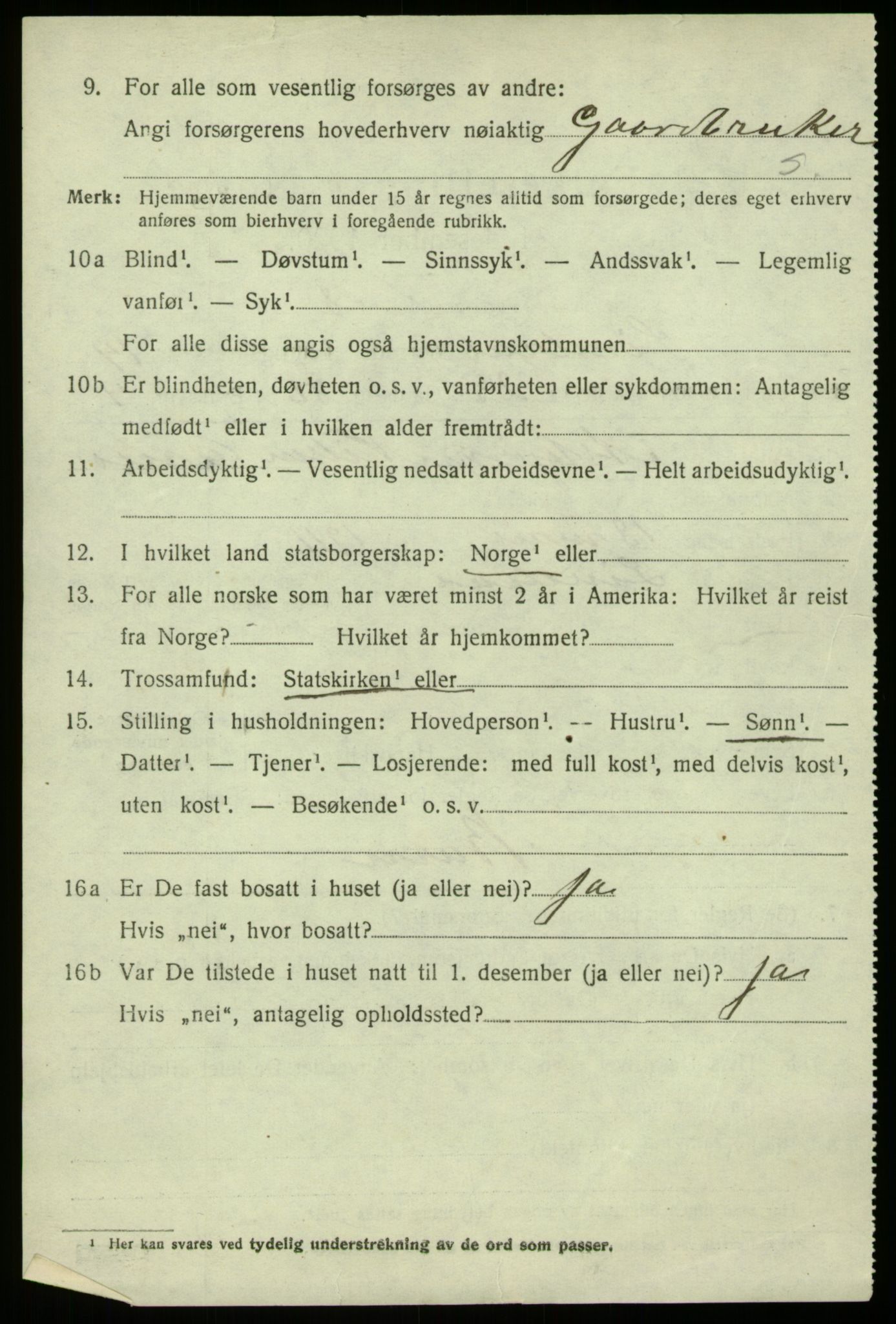 SAB, 1920 census for Lindås, 1920, p. 7538