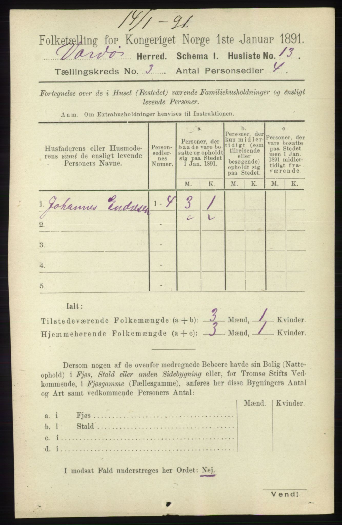 RA, 1891 census for 2028 Vardø, 1891, p. 793
