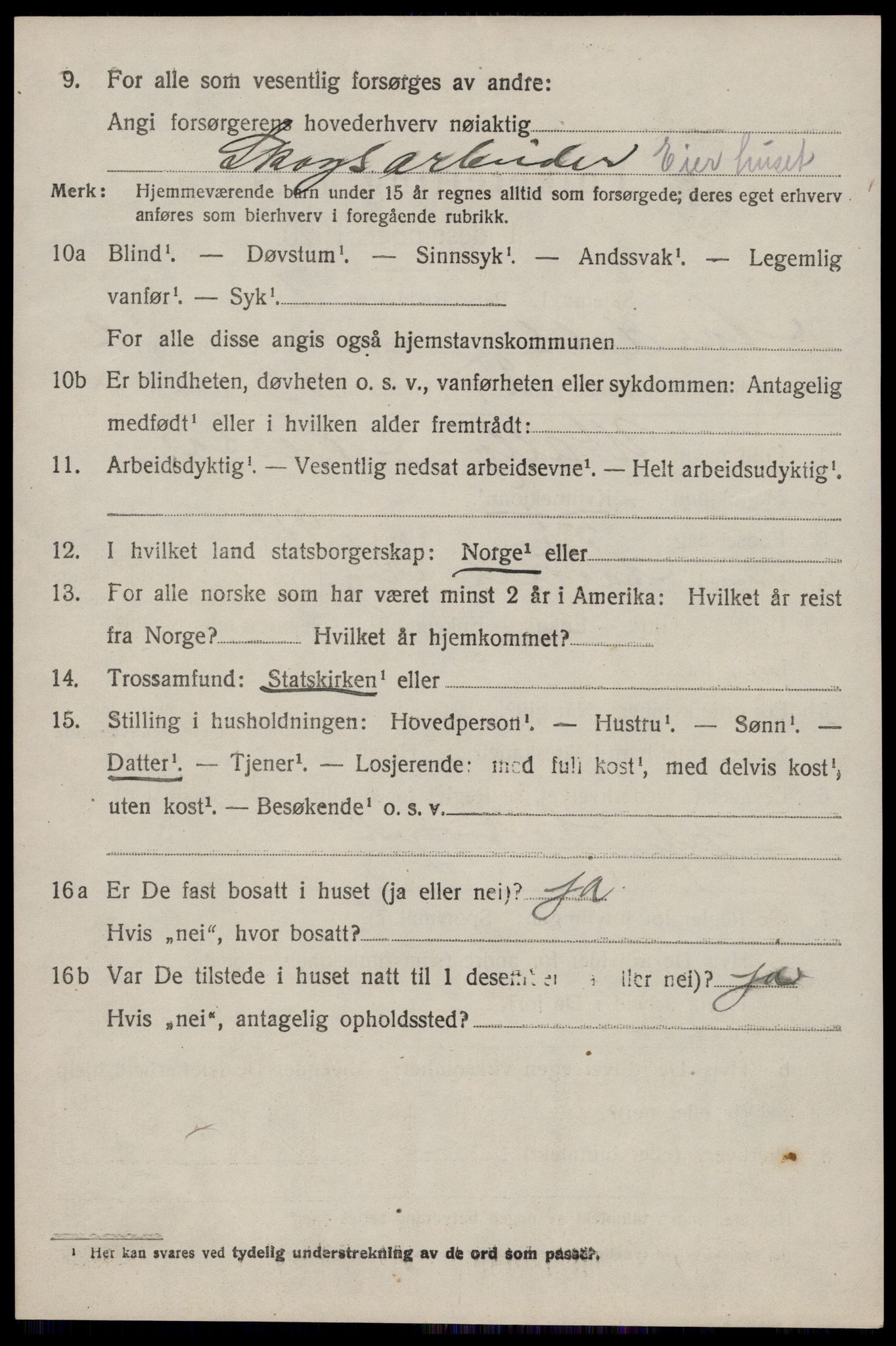 SAST, 1920 census for Årdal, 1920, p. 869