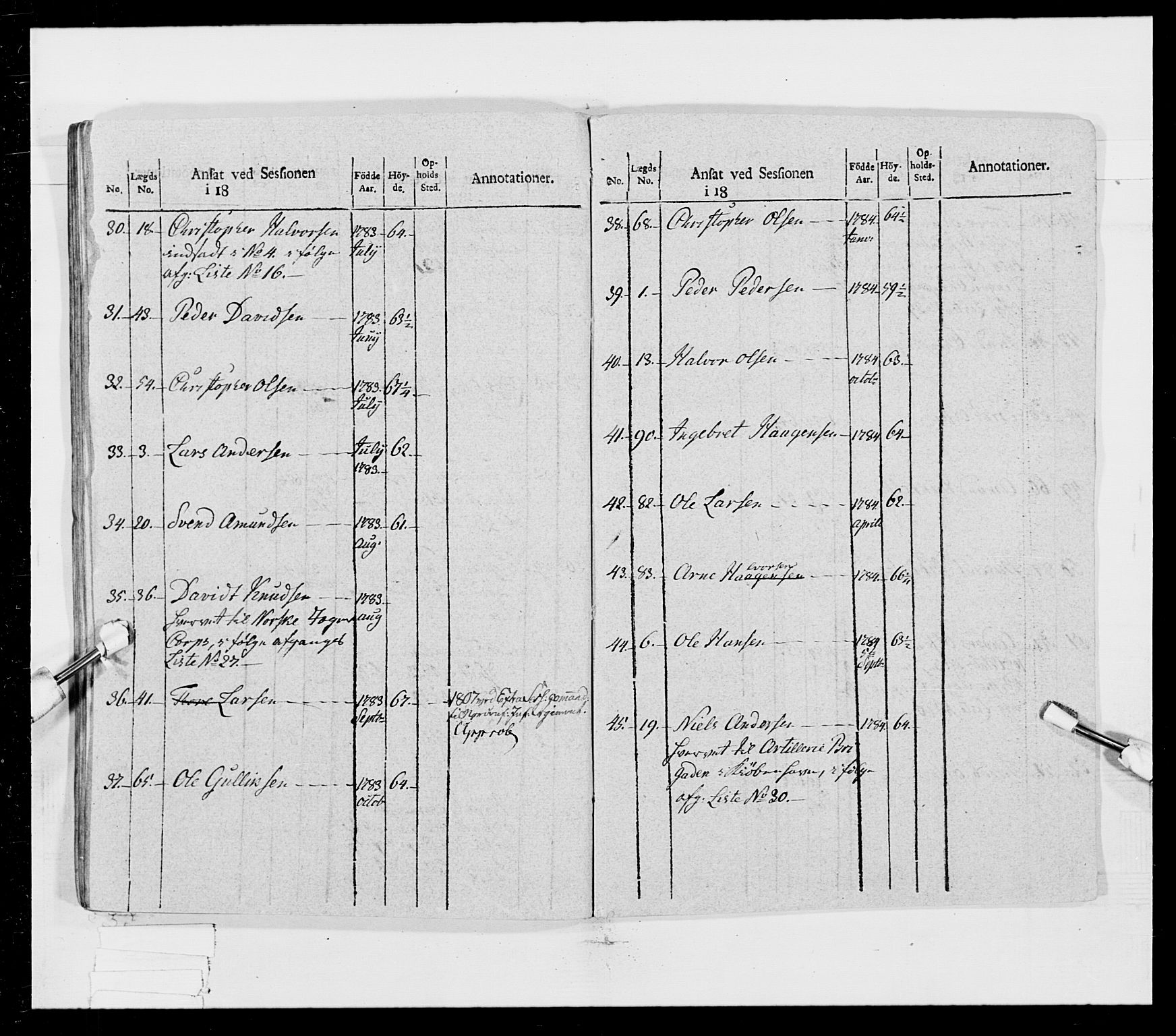 Generalitets- og kommissariatskollegiet, Det kongelige norske kommissariatskollegium, AV/RA-EA-5420/E/Eh/L0023: Norske jegerkorps, 1805, p. 44