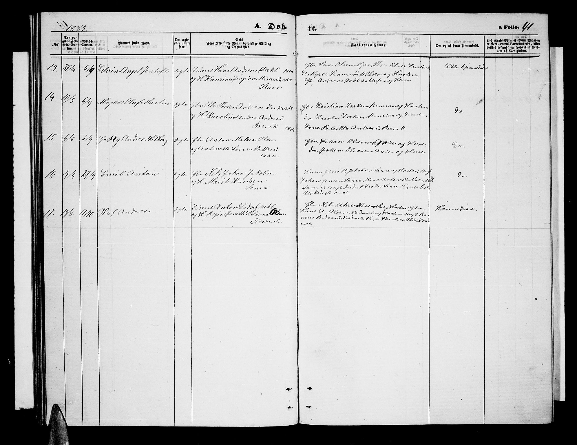 Ministerialprotokoller, klokkerbøker og fødselsregistre - Nordland, AV/SAT-A-1459/897/L1412: Parish register (copy) no. 897C02, 1867-1886, p. 41