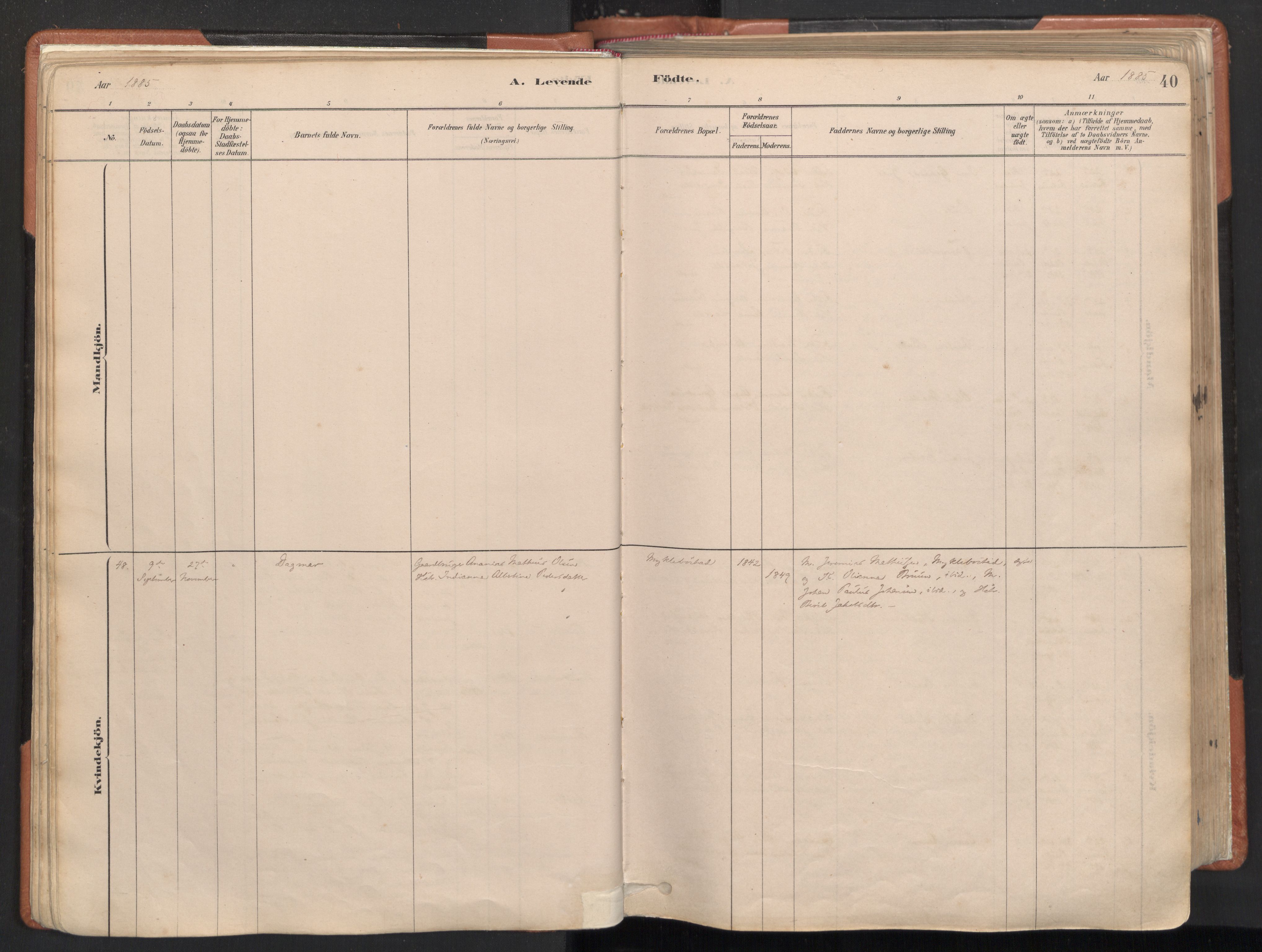 Ministerialprotokoller, klokkerbøker og fødselsregistre - Nordland, AV/SAT-A-1459/817/L0264: Parish register (official) no. 817A04, 1878-1907, p. 40