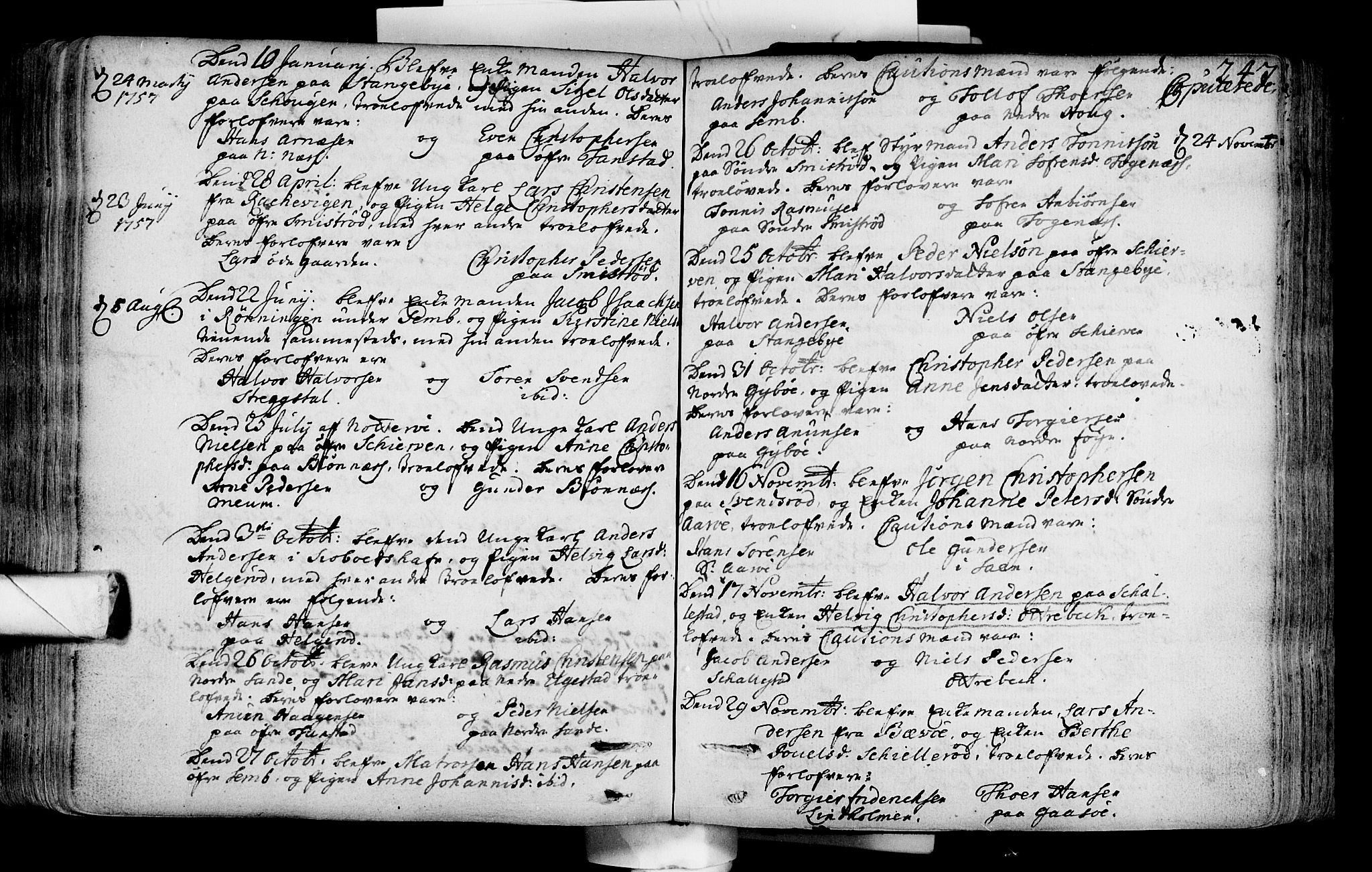 Nøtterøy kirkebøker, AV/SAKO-A-354/F/Fa/L0002: Parish register (official) no. I 2, 1738-1790, p. 247