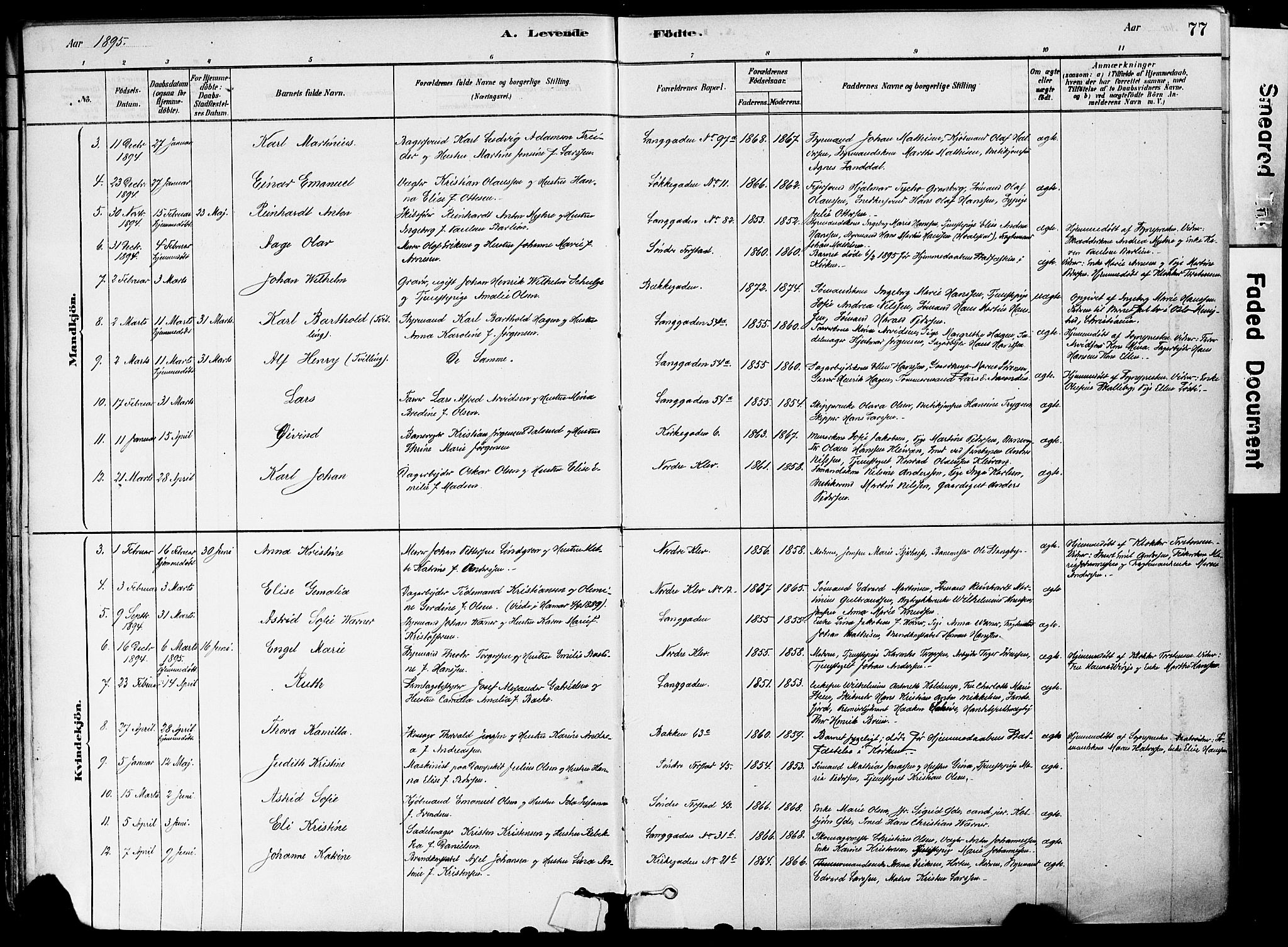 Holmestrand kirkebøker, AV/SAKO-A-346/F/Fa/L0004: Parish register (official) no. 4, 1880-1901, p. 77