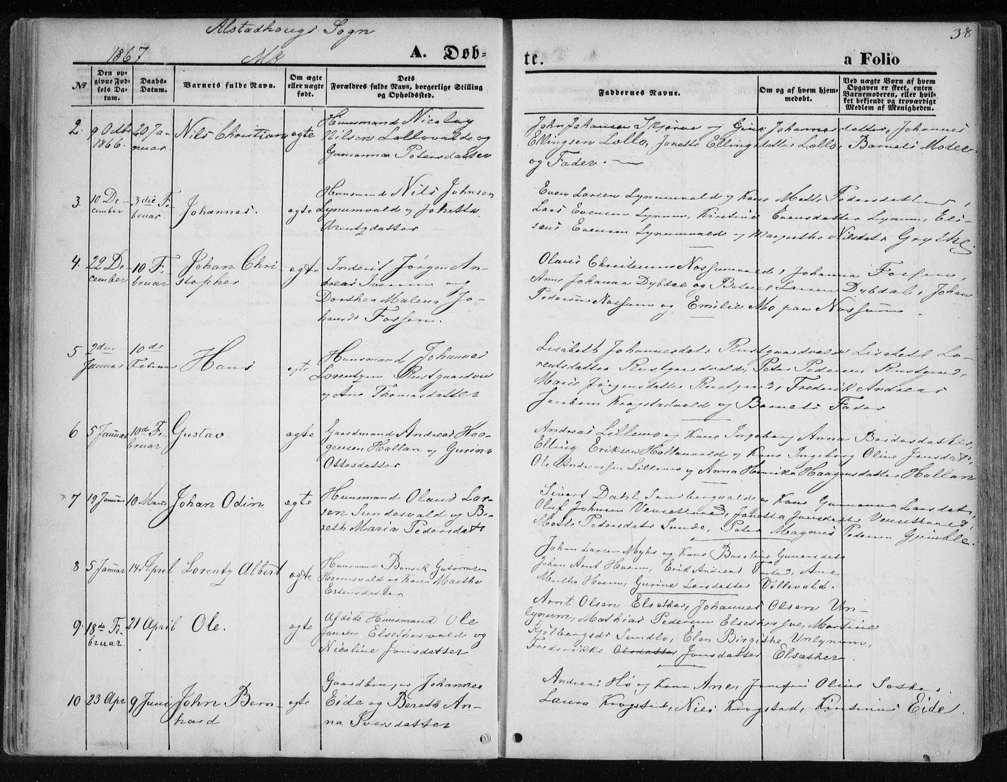 Ministerialprotokoller, klokkerbøker og fødselsregistre - Nord-Trøndelag, SAT/A-1458/717/L0157: Parish register (official) no. 717A08 /1, 1863-1877, p. 38