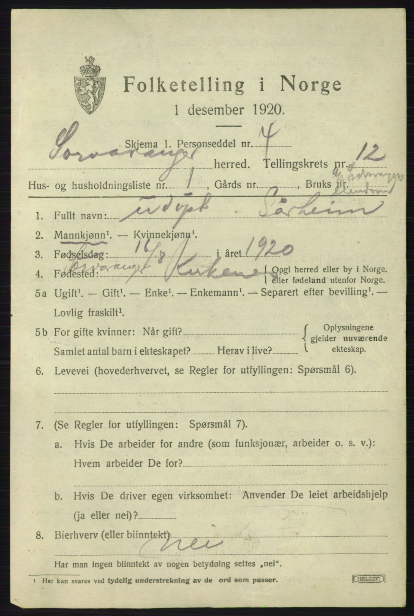 SATØ, 1920 census for Sør-Varanger, 1920, p. 8776