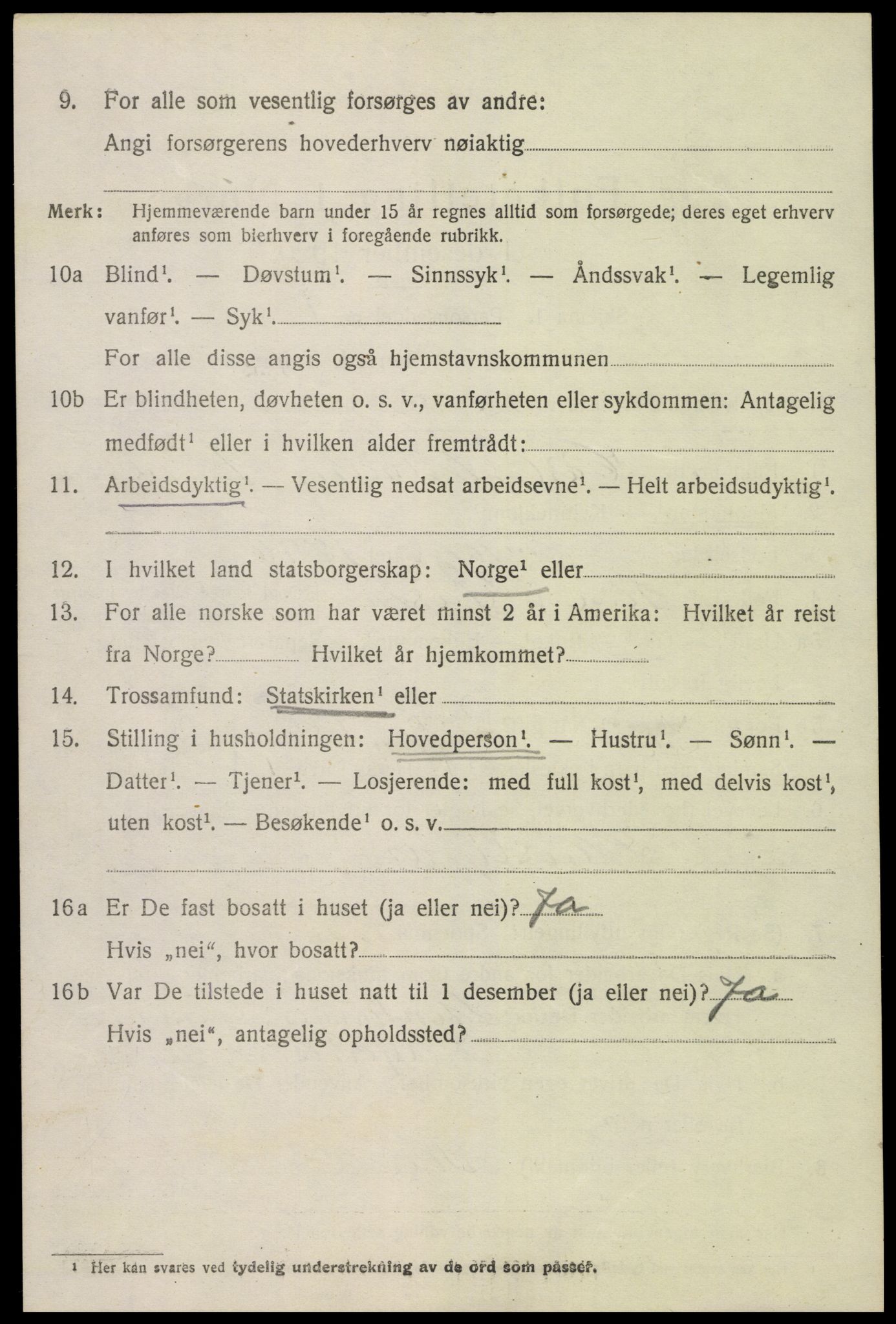 SAK, 1920 census for Hisøy, 1920, p. 2525