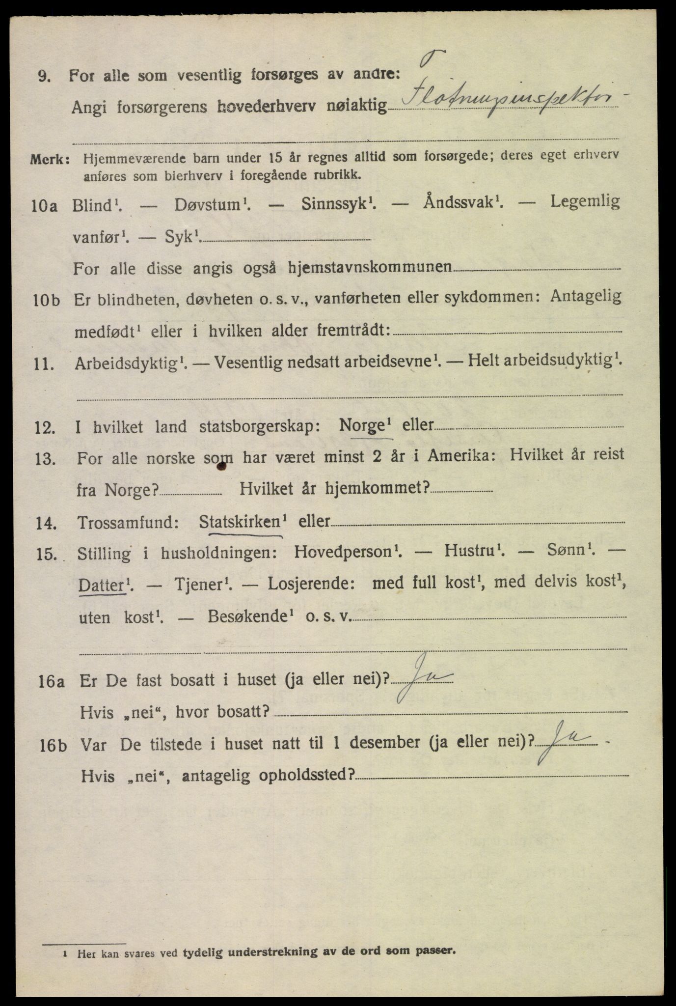 SAK, 1920 census for Hægeland, 1920, p. 1374