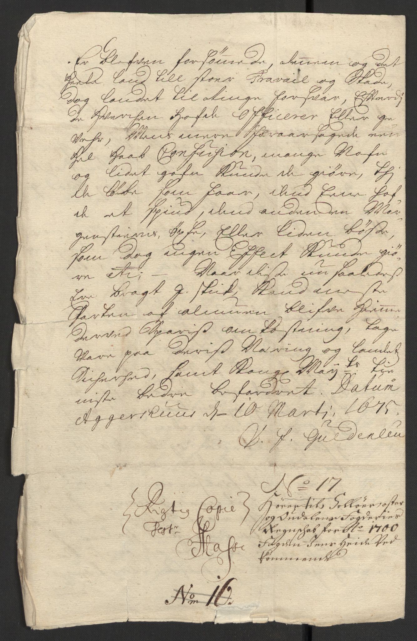 Rentekammeret inntil 1814, Reviderte regnskaper, Fogderegnskap, RA/EA-4092/R13/L0838: Fogderegnskap Solør, Odal og Østerdal, 1700, p. 243