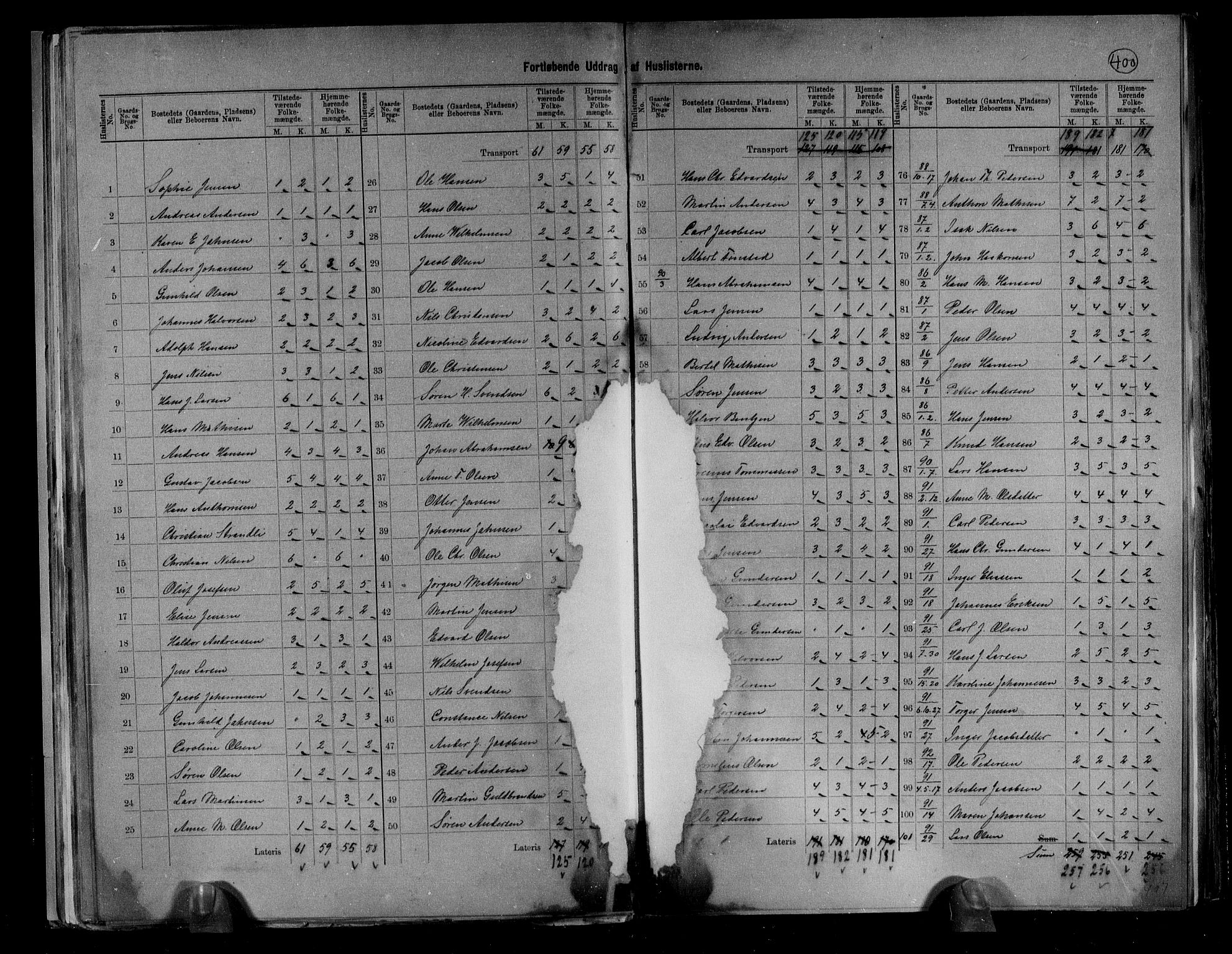 RA, 1891 census for 0726 Brunlanes, 1891, p. 29