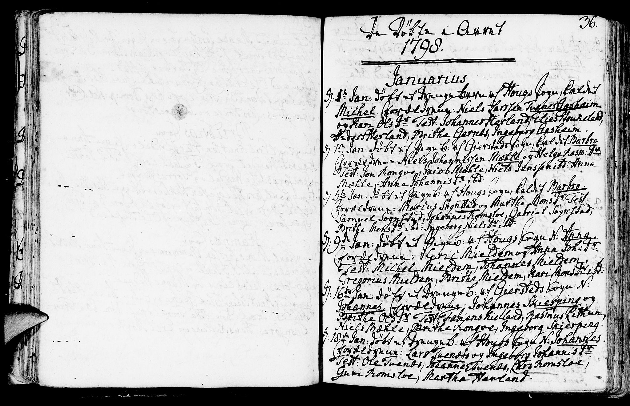 Haus sokneprestembete, SAB/A-75601/H/Haa: Parish register (official) no. A 11, 1796-1816, p. 36