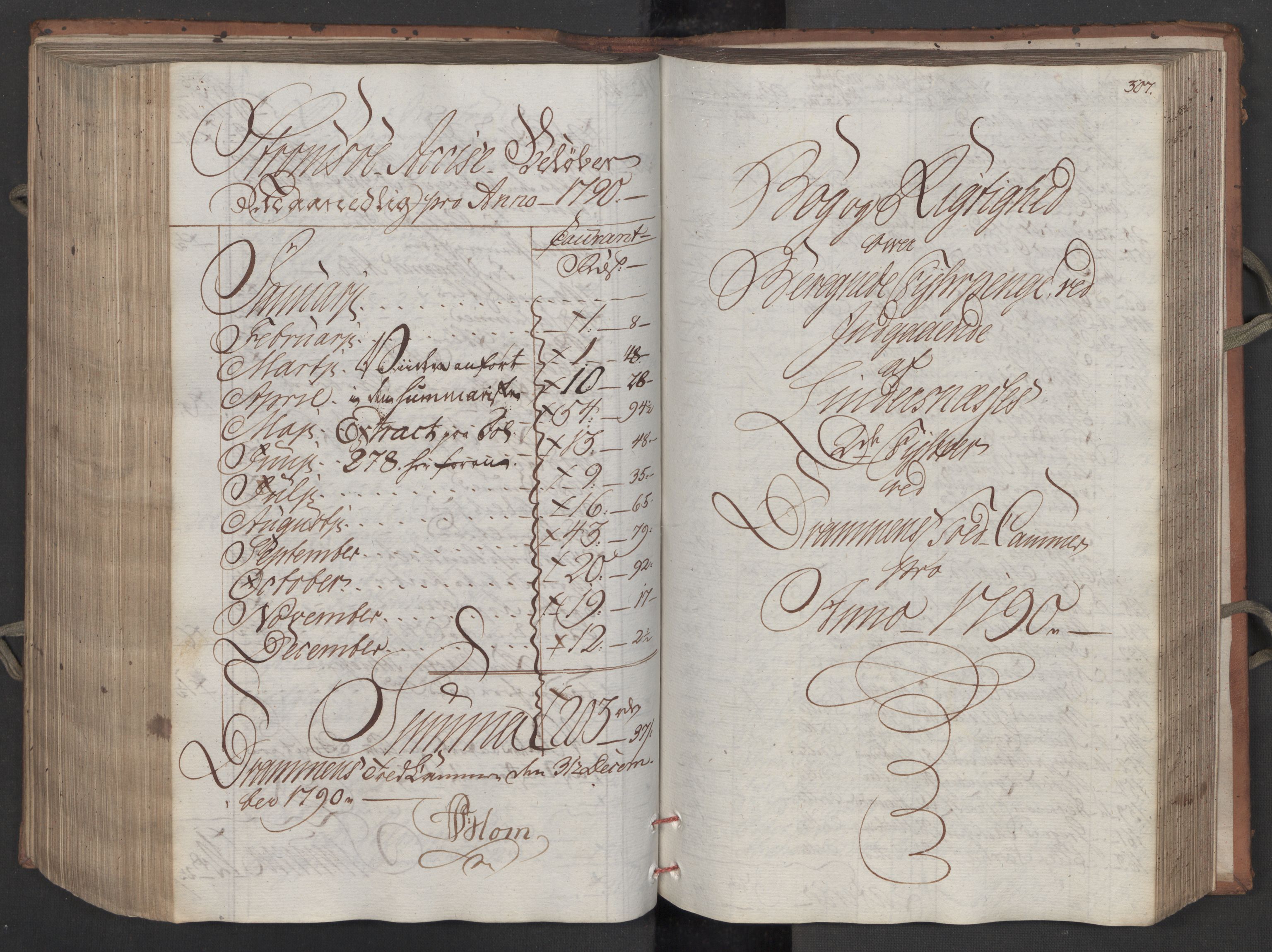 Generaltollkammeret, tollregnskaper, RA/EA-5490/R08/L0158/0001: Tollregnskaper Drammen / Inngående tollbok, 1790, p. 306b-307a