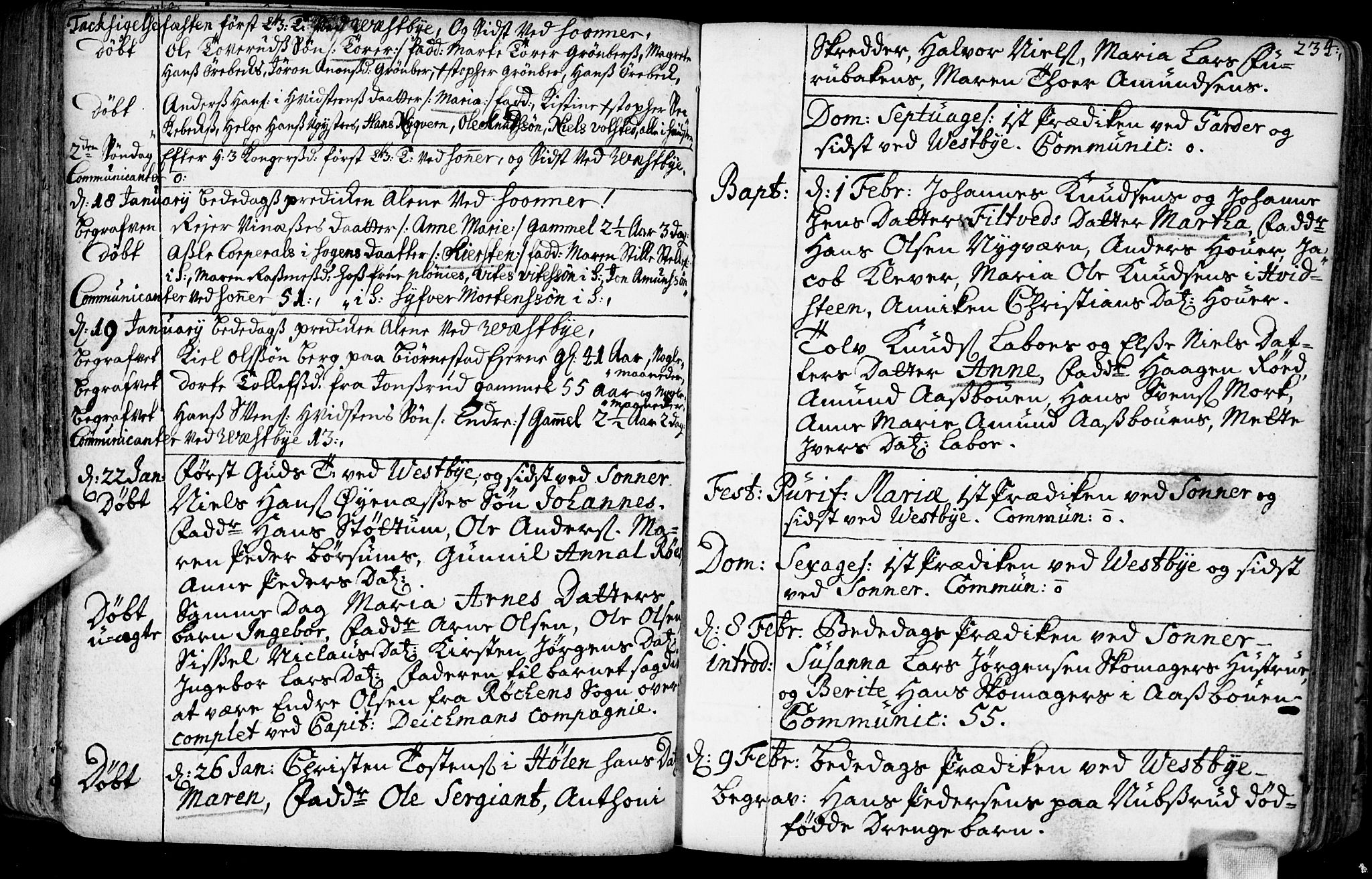 Vestby prestekontor Kirkebøker, AV/SAO-A-10893/F/Fa/L0001.b: Parish register (official) no. I 1B, 1714-1759, p. 234