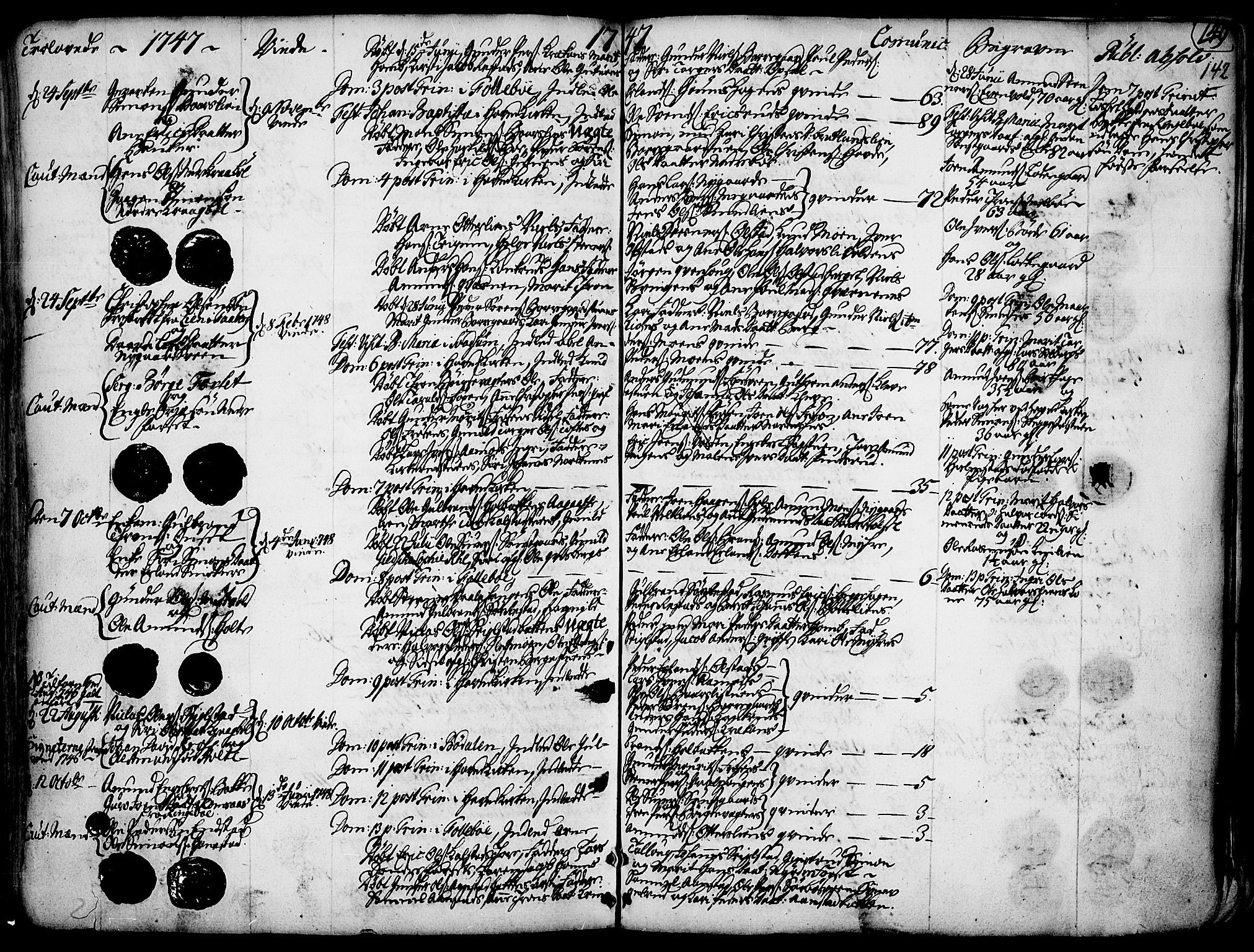 Gausdal prestekontor, SAH/PREST-090/H/Ha/Haa/L0002: Parish register (official) no. 2, 1729-1757, p. 142