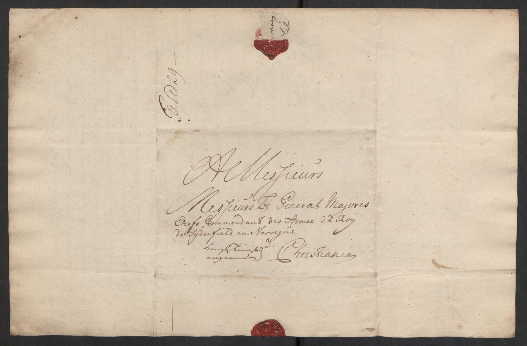 Kommanderende general (KG I) med Det norske krigsdirektorium, AV/RA-EA-5419/D/L0153: Fredriksten festning: Brev, inventarfortegnelser og regnskapsekstrakter, 1724-1729, p. 272