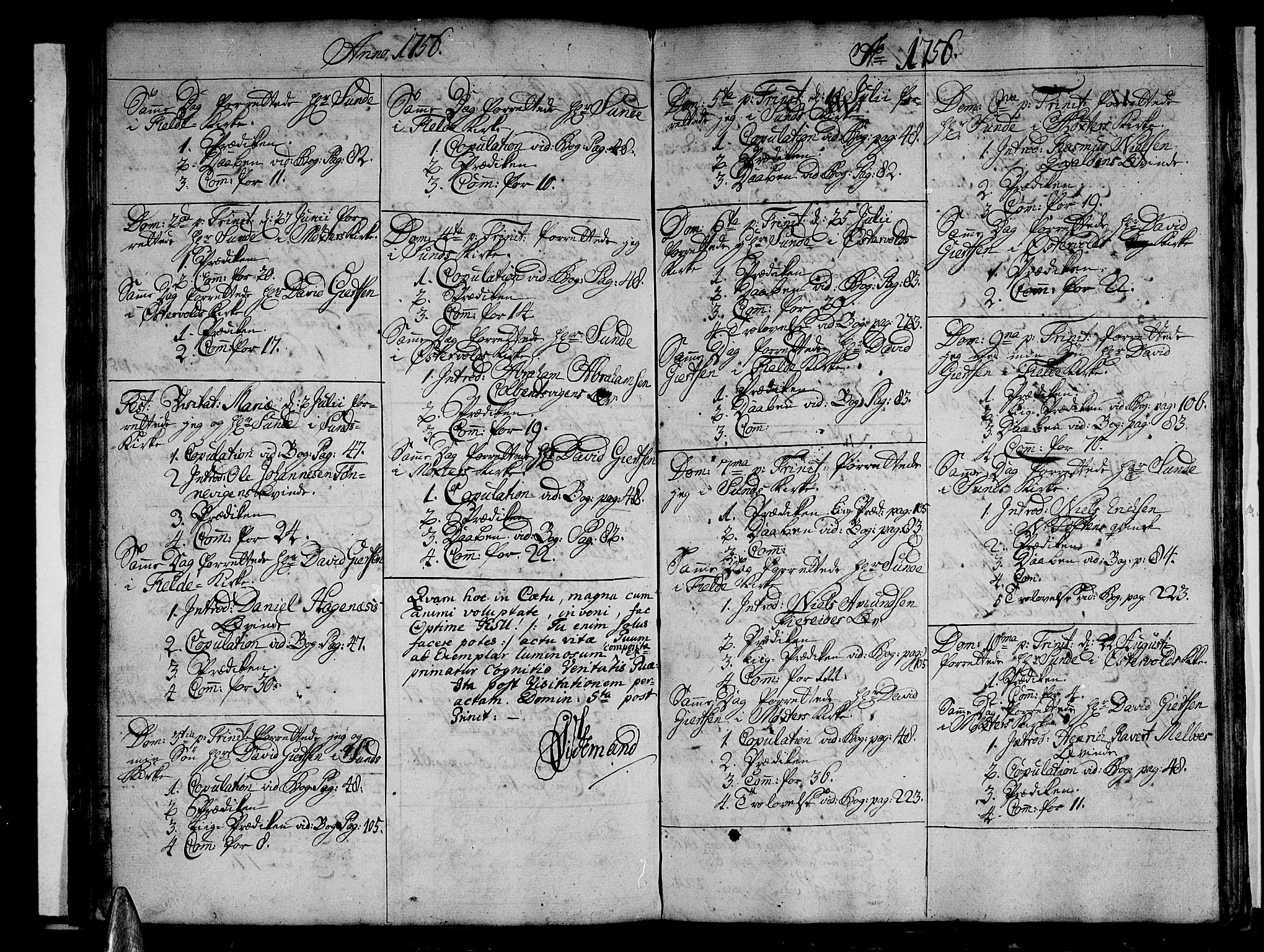 Sund sokneprestembete, AV/SAB-A-99930: Parish register (official) no. A 3, 1740-1769