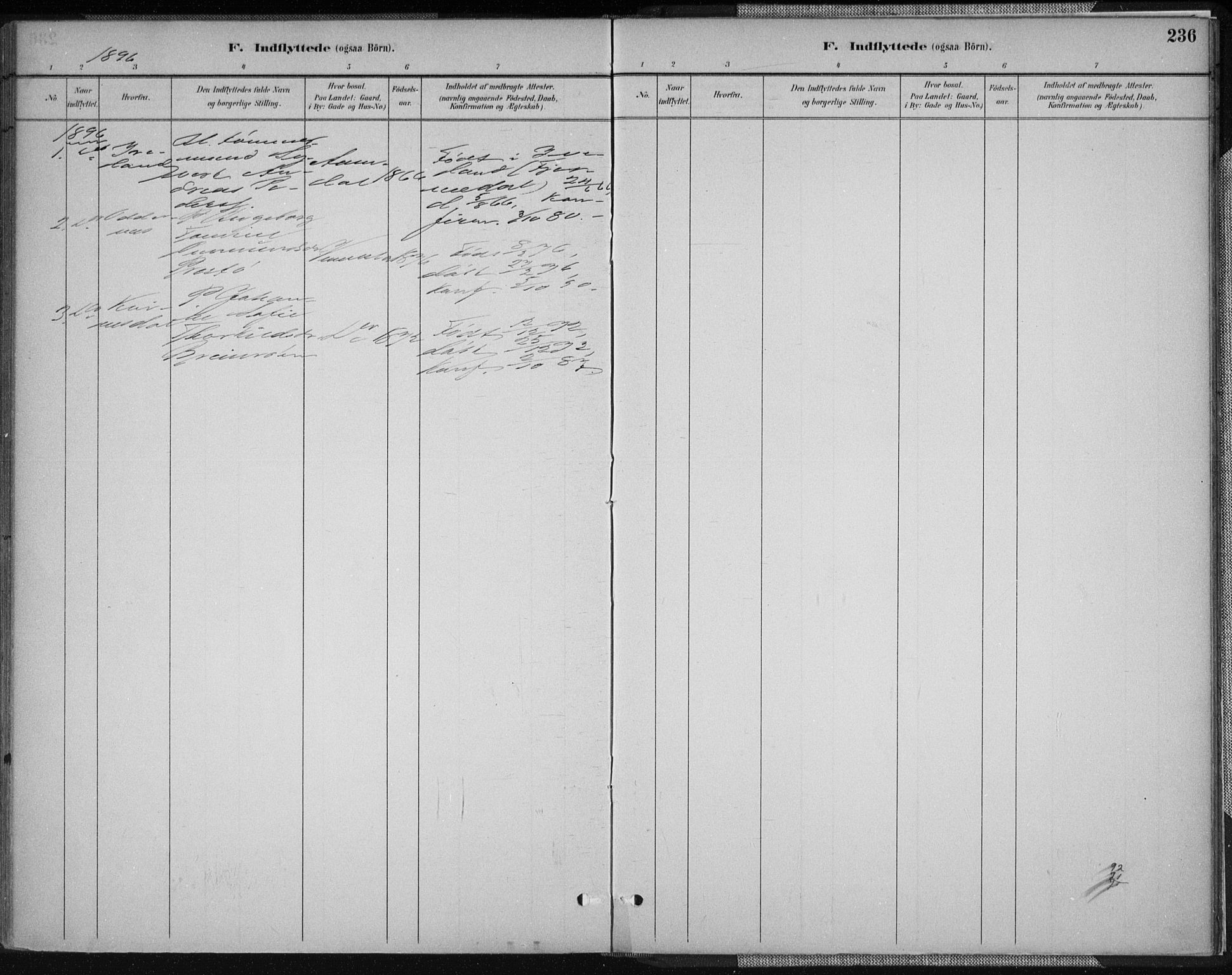 Vennesla sokneprestkontor, AV/SAK-1111-0045/Fa/Fab/L0004: Parish register (official) no. A 4, 1884-1896, p. 236