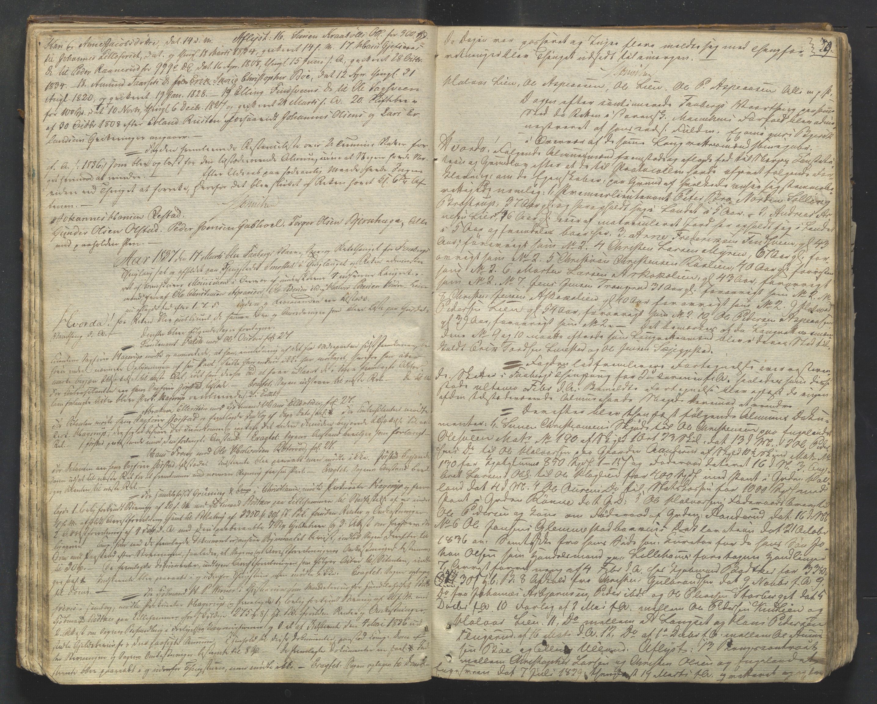 Mellom-Gudbrandsdal sorenskriveri, AV/SAH-TING-038/G/Gb/L0001: Tingbok, 1835-1849, p. 38b-39a