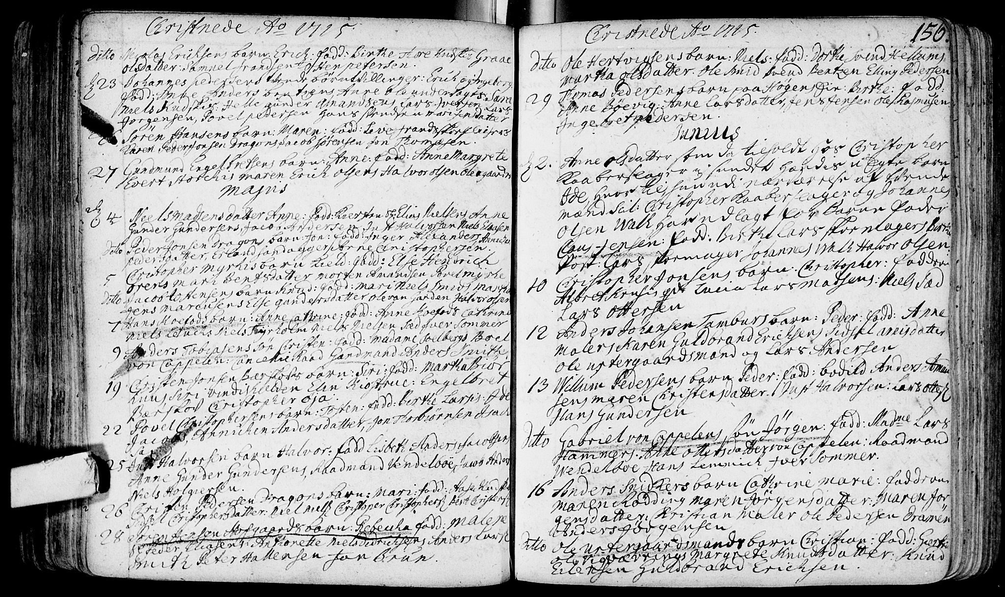 Bragernes kirkebøker, SAKO/A-6/F/Fa/L0003: Parish register (official) no. I 3, 1706-1734, p. 156