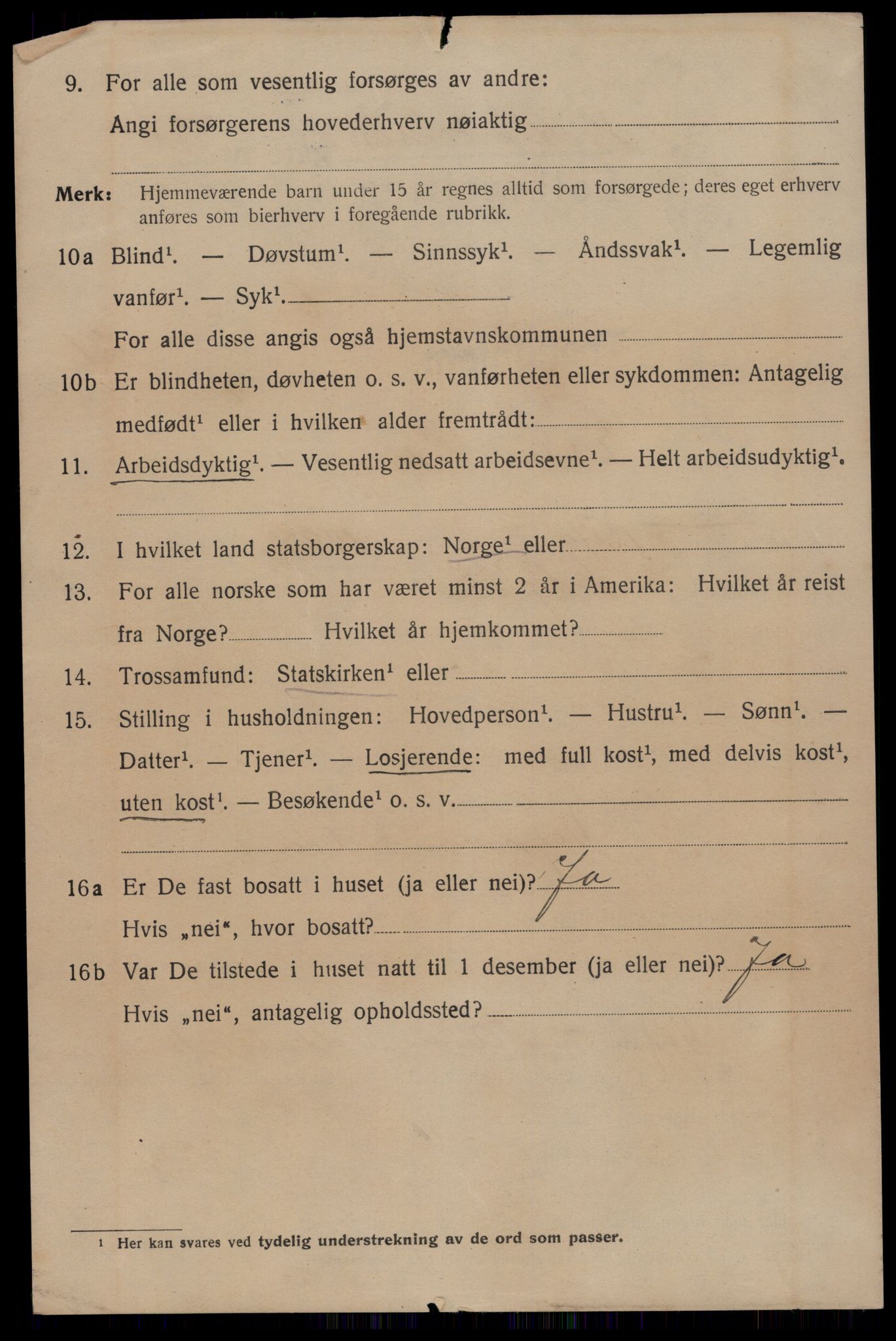 SAT, 1920 census for Trondheim, 1920, p. 77199