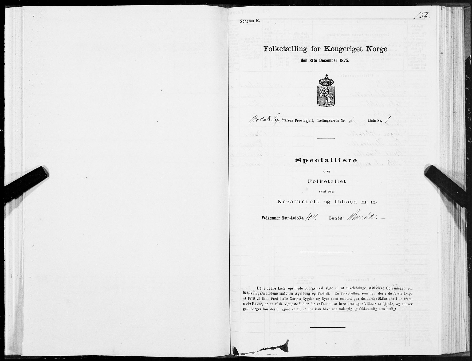 SAT, 1875 census for 1648P Støren, 1875, p. 3156