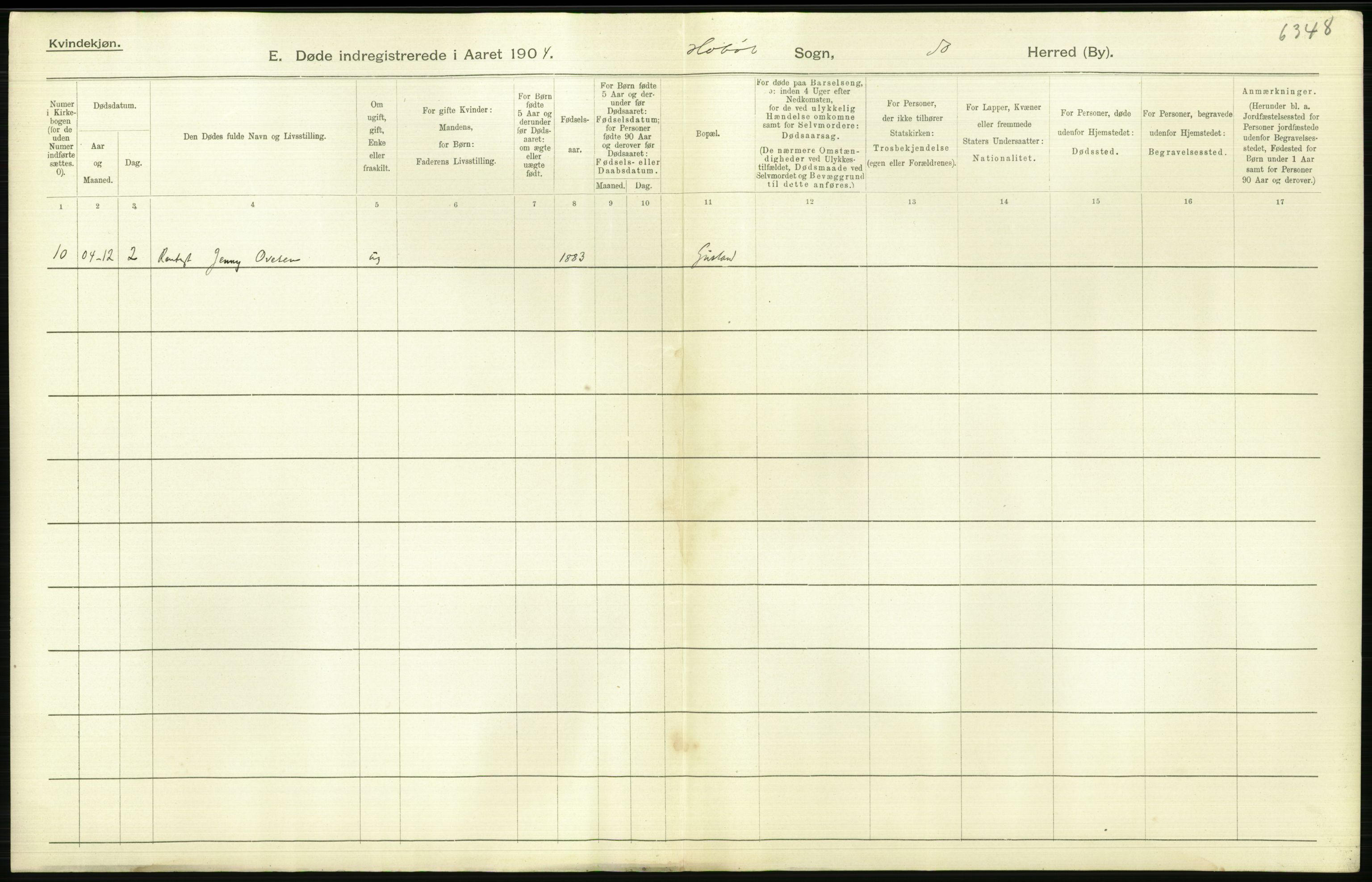 Statistisk sentralbyrå, Sosiodemografiske emner, Befolkning, AV/RA-S-2228/D/Df/Dfa/Dfab/L0001: Smålenenes amt: Fødte, gifte, døde, 1904, p. 824