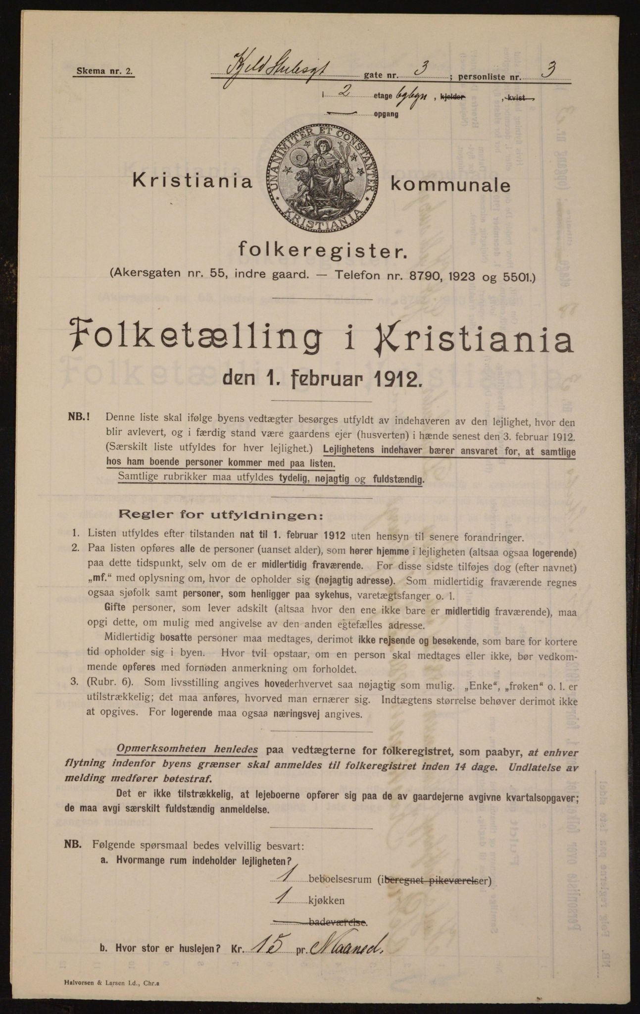 OBA, Municipal Census 1912 for Kristiania, 1912, p. 51748