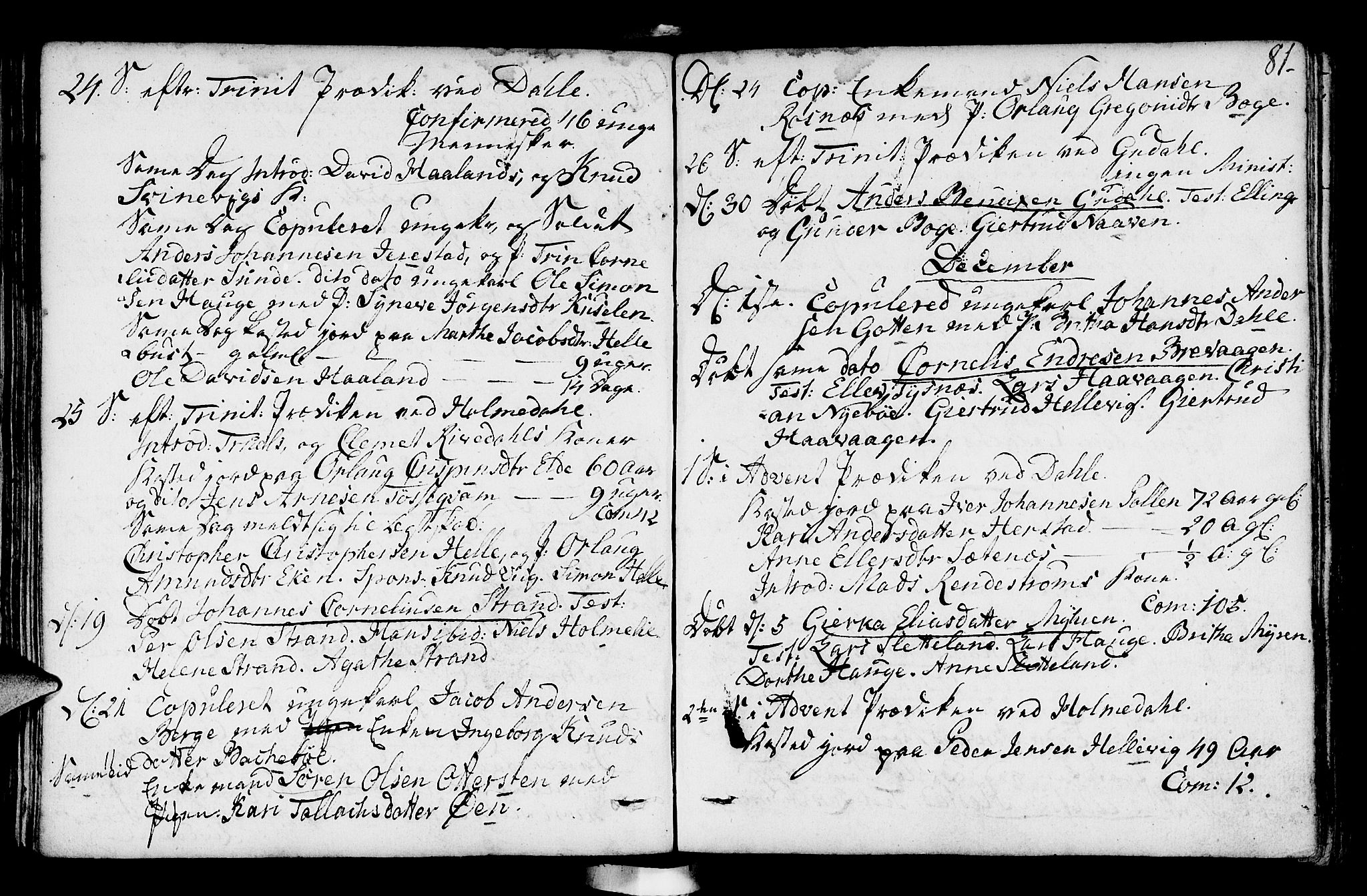 Fjaler sokneprestembete, AV/SAB-A-79801/H/Haa/Haaa/L0003: Parish register (official) no. A 3, 1799-1814, p. 81