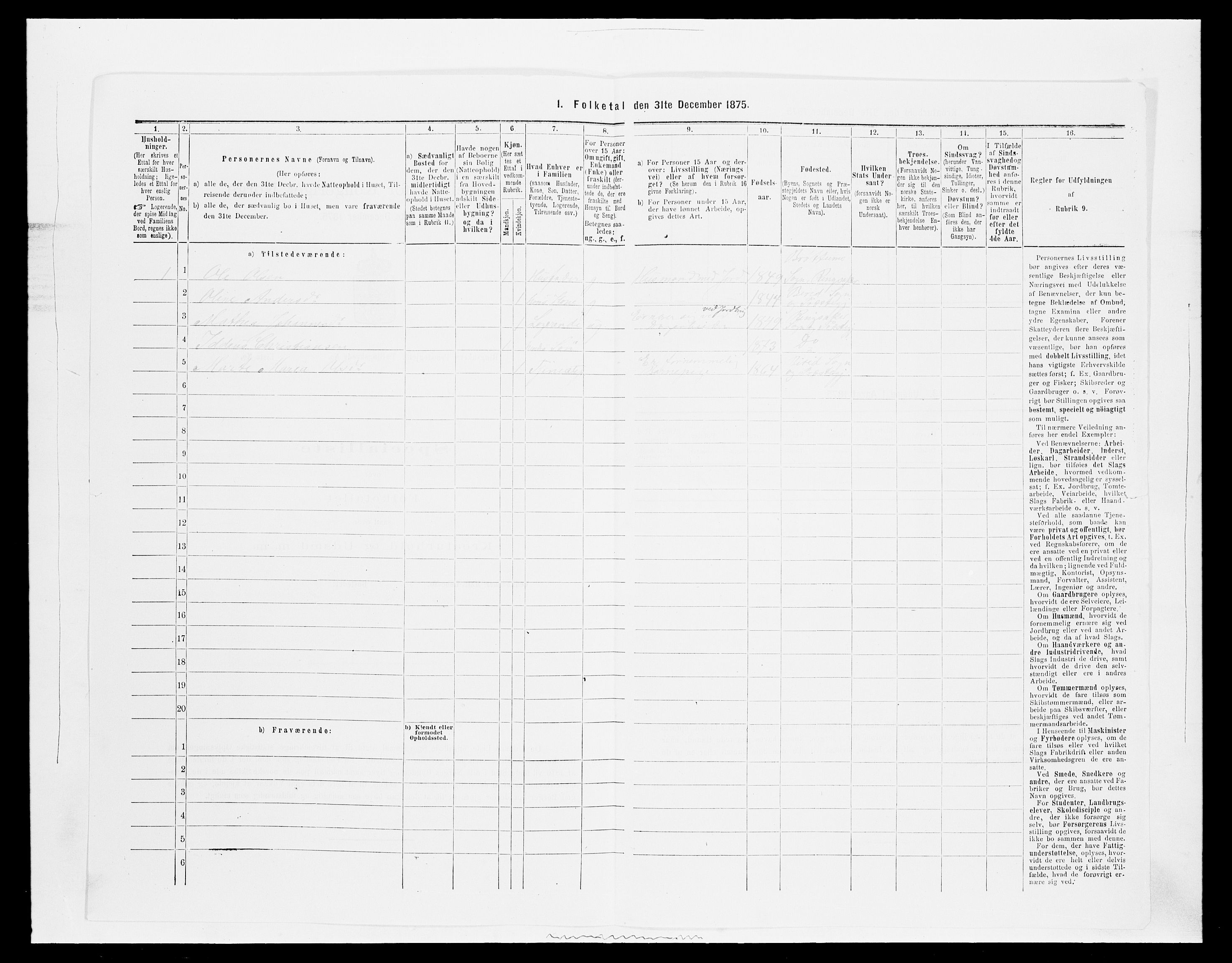 SAH, 1875 census for 0412P Ringsaker, 1875, p. 3129