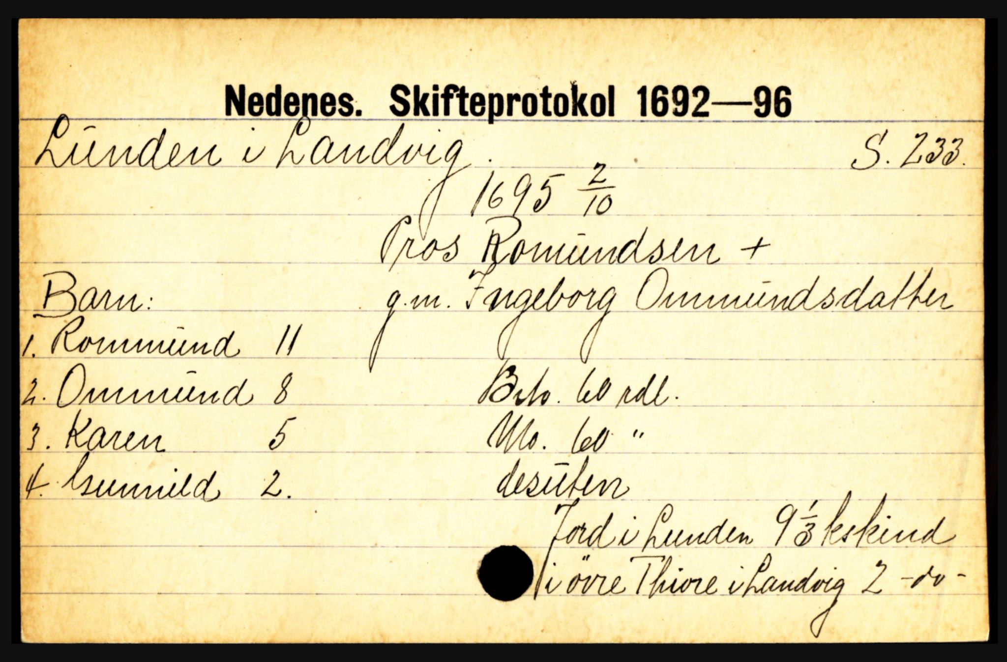 Nedenes sorenskriveri før 1824, AV/SAK-1221-0007/H, p. 18531