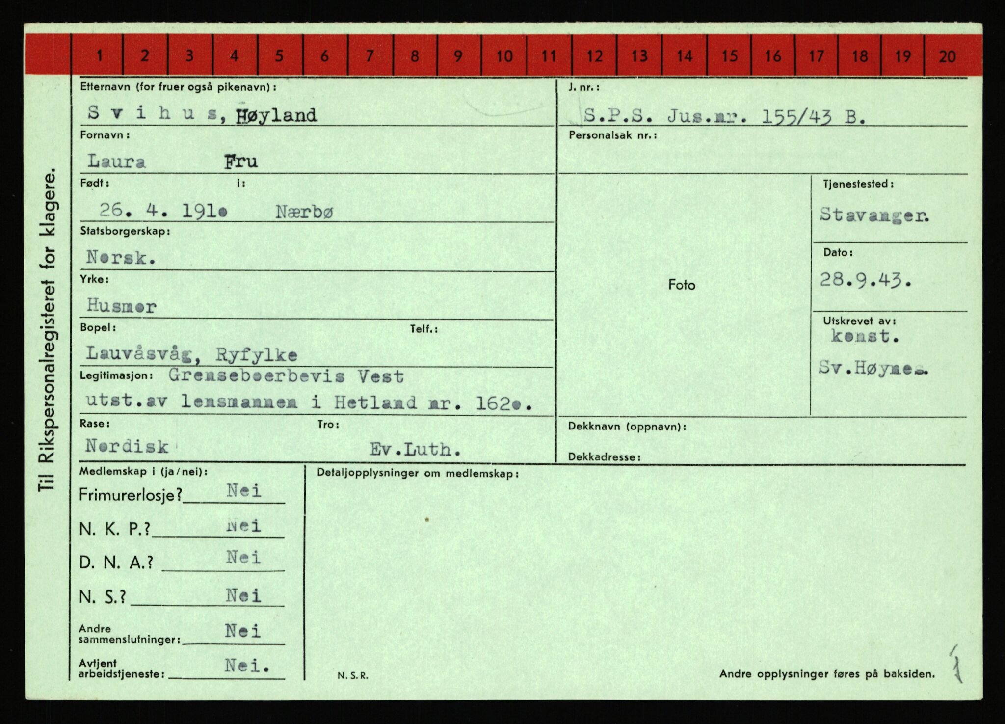 Statspolitiet - Hovedkontoret / Osloavdelingen, AV/RA-S-1329/C/Ca/L0015: Svea - Tøsse, 1943-1945, p. 583