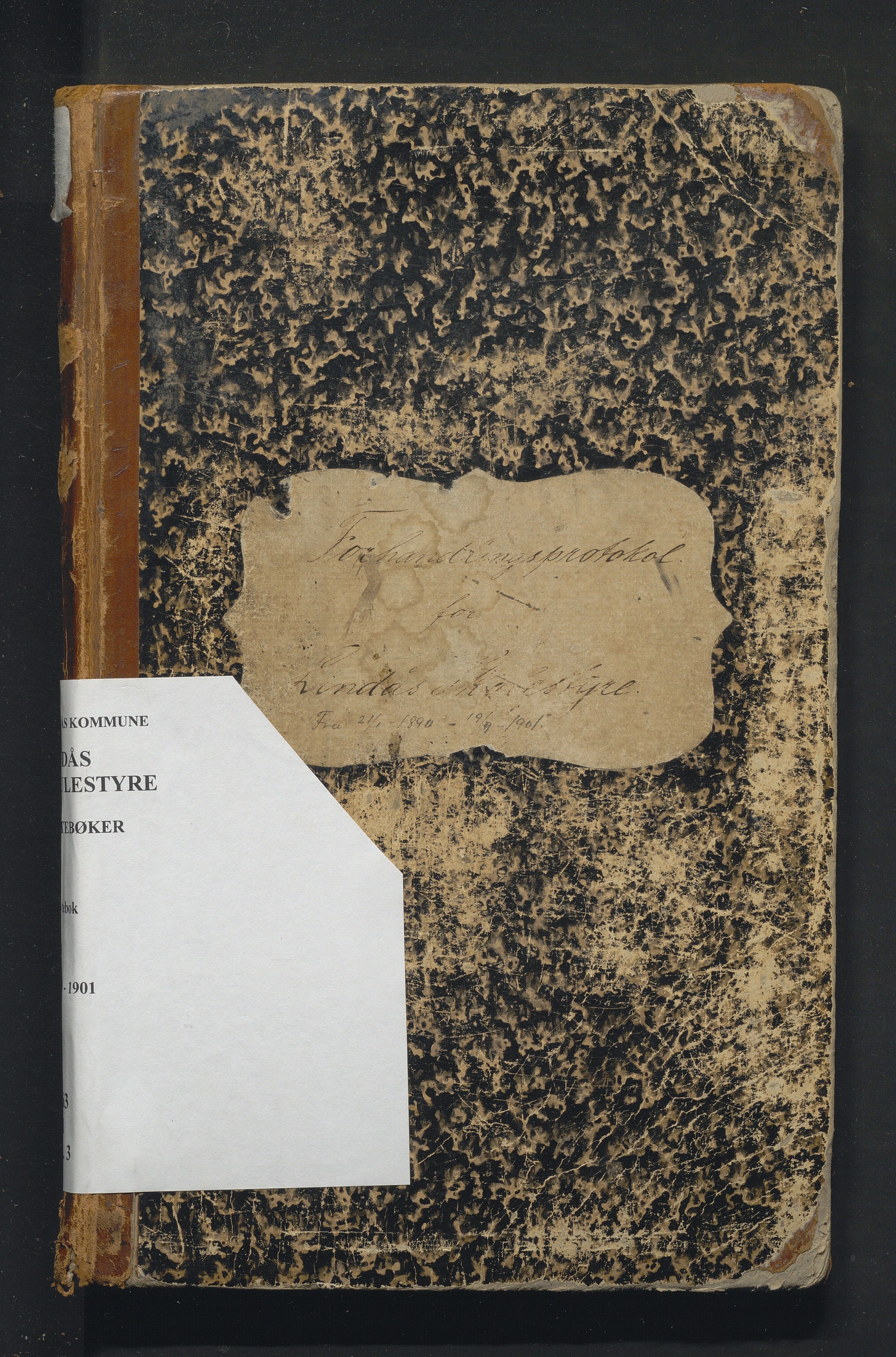 Lindås kommune. Skulestyret, IKAH/1263-211/A/Aa/L0003: Møtebok for Lindås skulestyre, 1890-1901