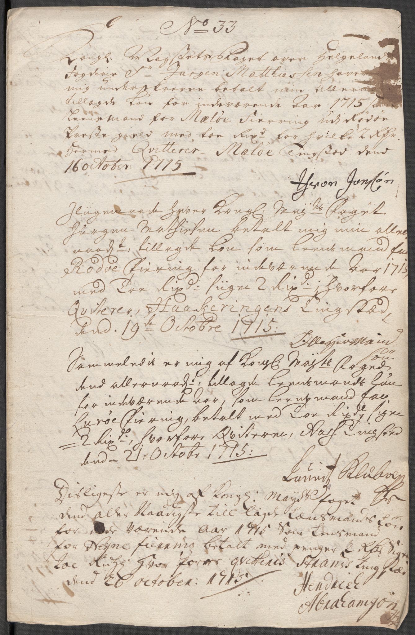 Rentekammeret inntil 1814, Reviderte regnskaper, Fogderegnskap, RA/EA-4092/R65/L4513: Fogderegnskap Helgeland, 1714-1715, p. 659