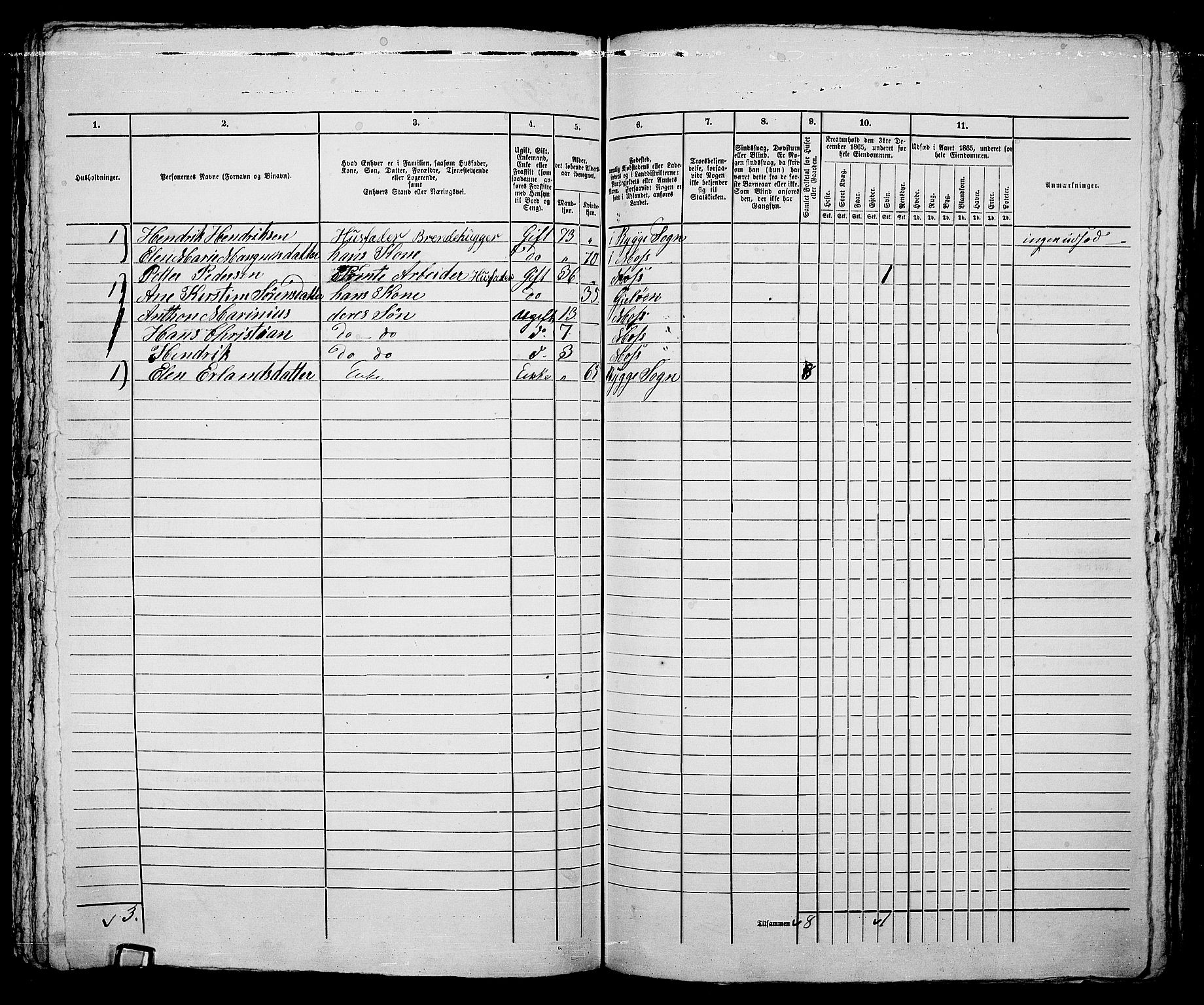 RA, 1865 census for Moss/Moss, 1865, p. 619