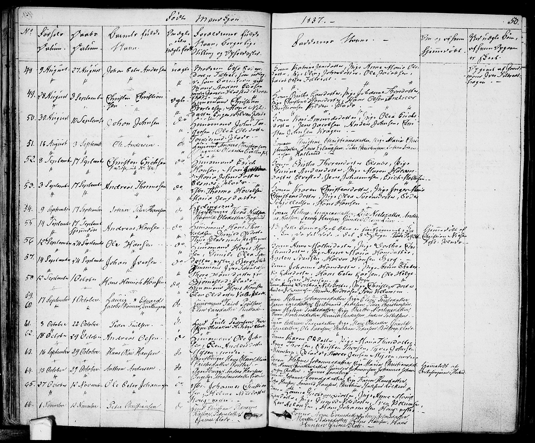 Eidsberg prestekontor Kirkebøker, AV/SAO-A-10905/F/Fa/L0008: Parish register (official) no. I 8, 1832-1848, p. 50