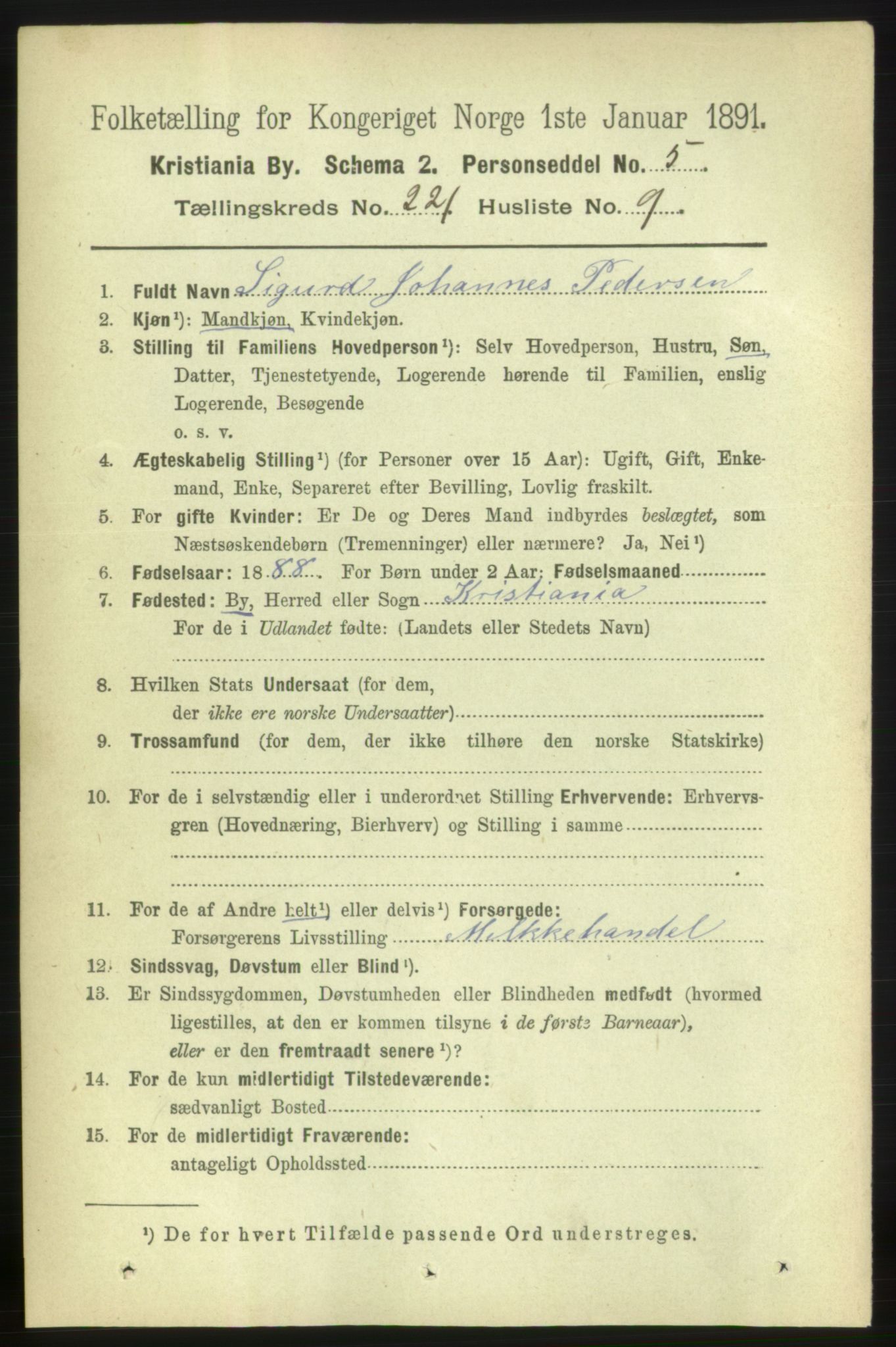 RA, 1891 census for 0301 Kristiania, 1891, p. 132397