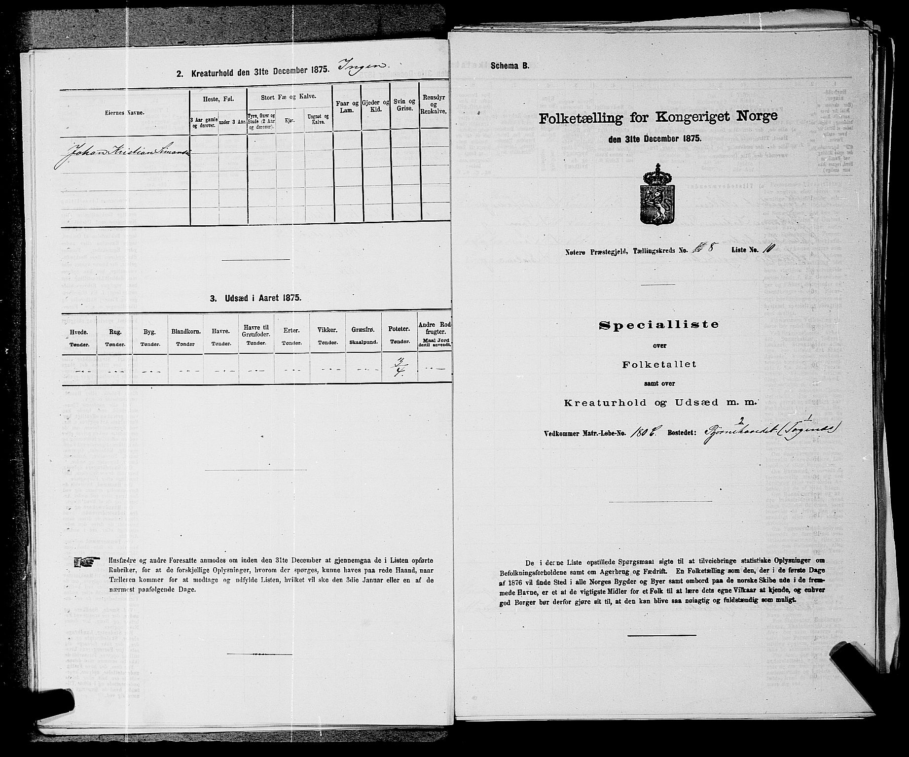 SAKO, 1875 census for 0722P Nøtterøy, 1875, p. 1556