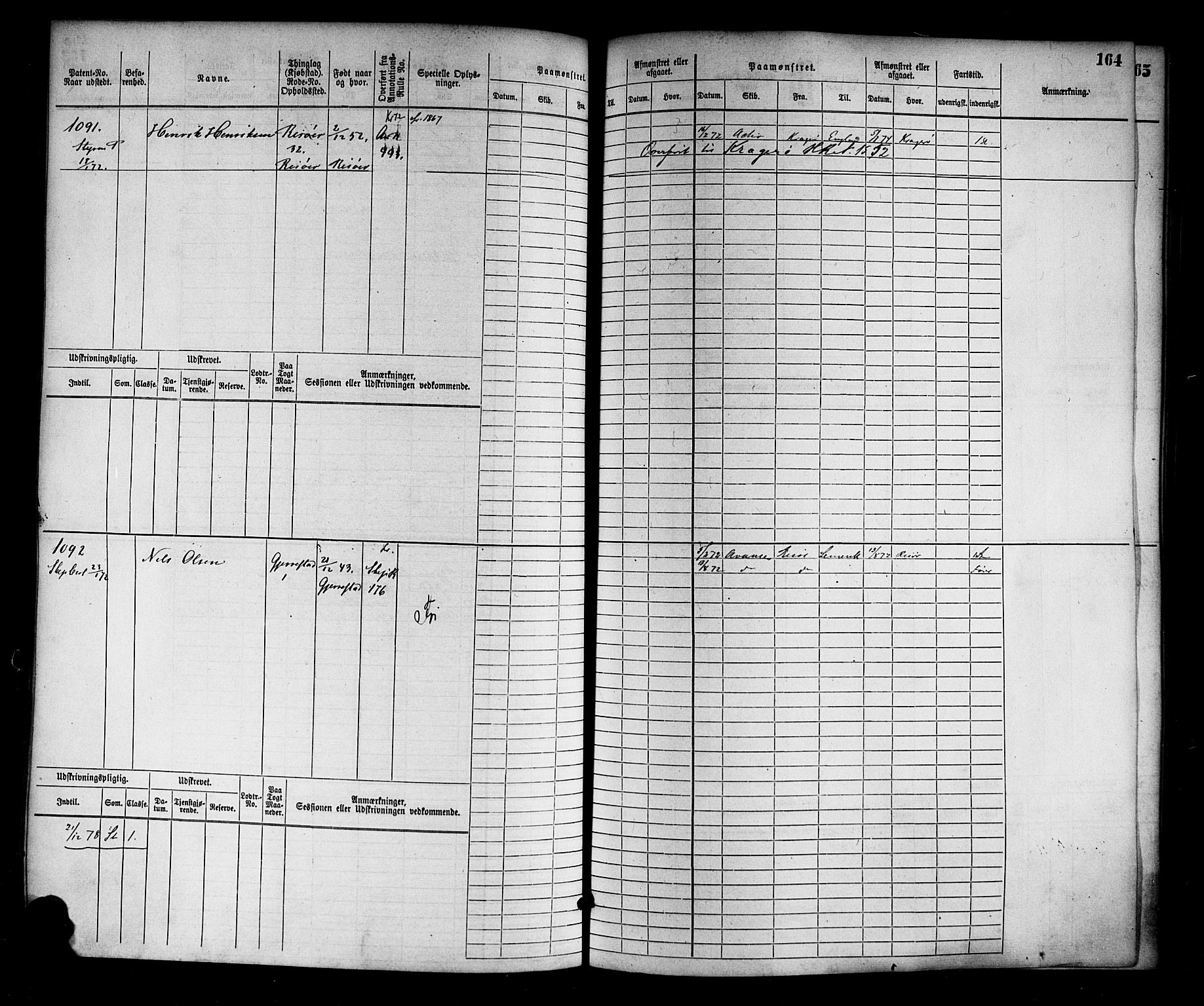 Risør mønstringskrets, AV/SAK-2031-0010/F/Fb/L0003: Hovedrulle nr 767-1528, Q-3, 1868-1910, p. 166