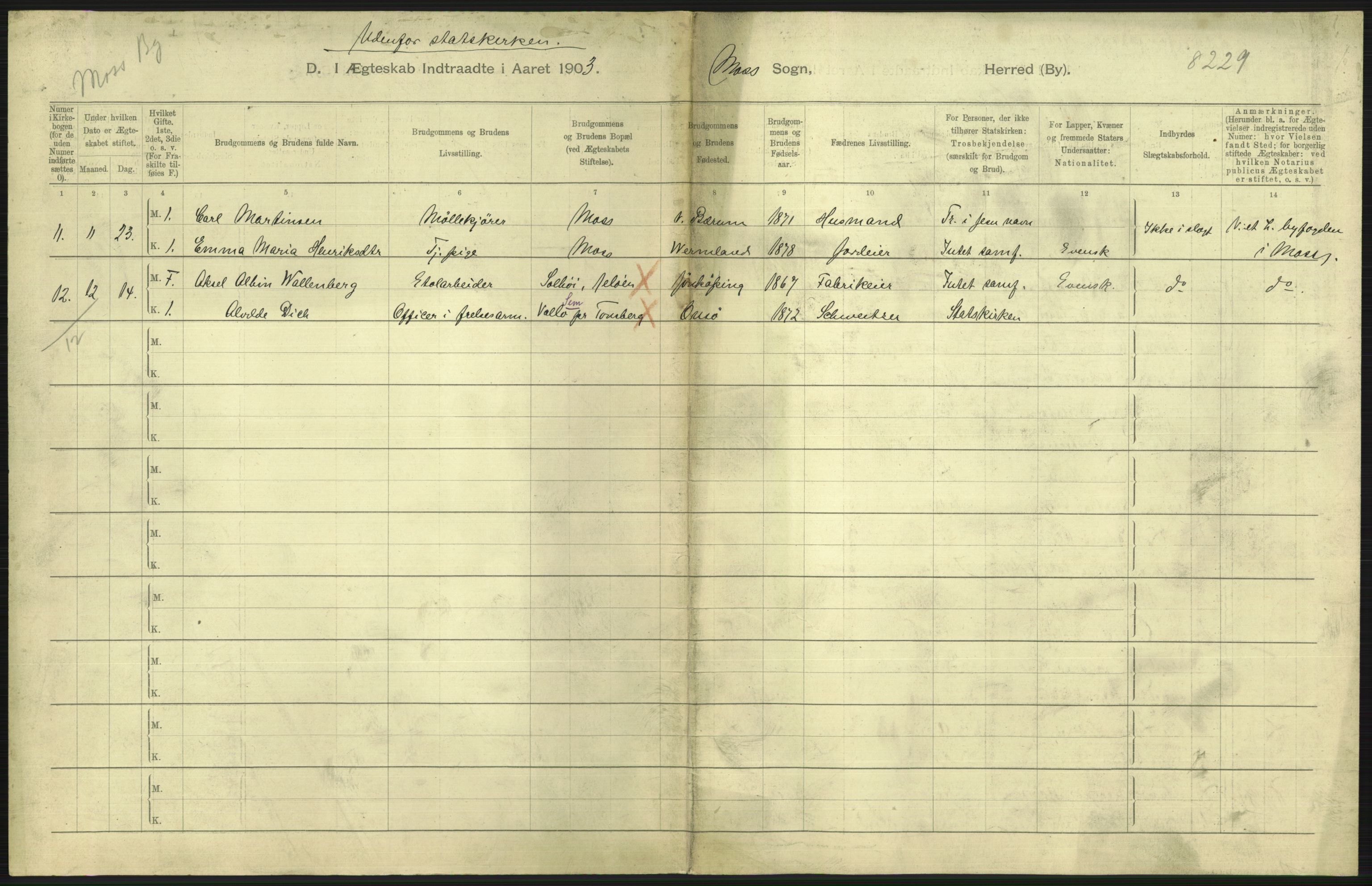 Statistisk sentralbyrå, Sosiodemografiske emner, Befolkning, RA/S-2228/D/Df/Dfa/Dfaa/L0001: Smålenenes amt: Fødte, gifte, døde, 1903, p. 603